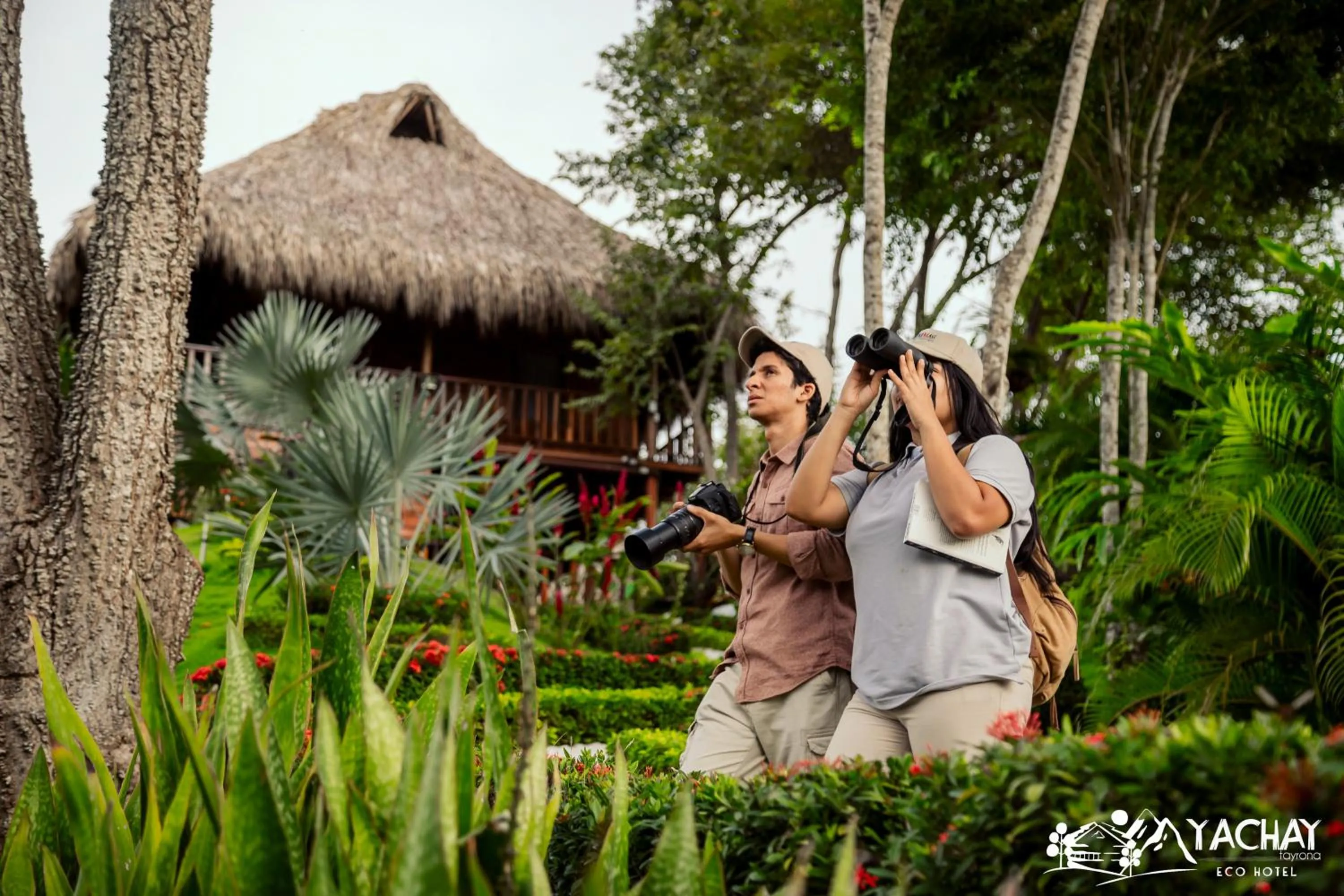 People in Ecohotel Yachay Dentro del Parque Tayrona Inside Tayrona Park