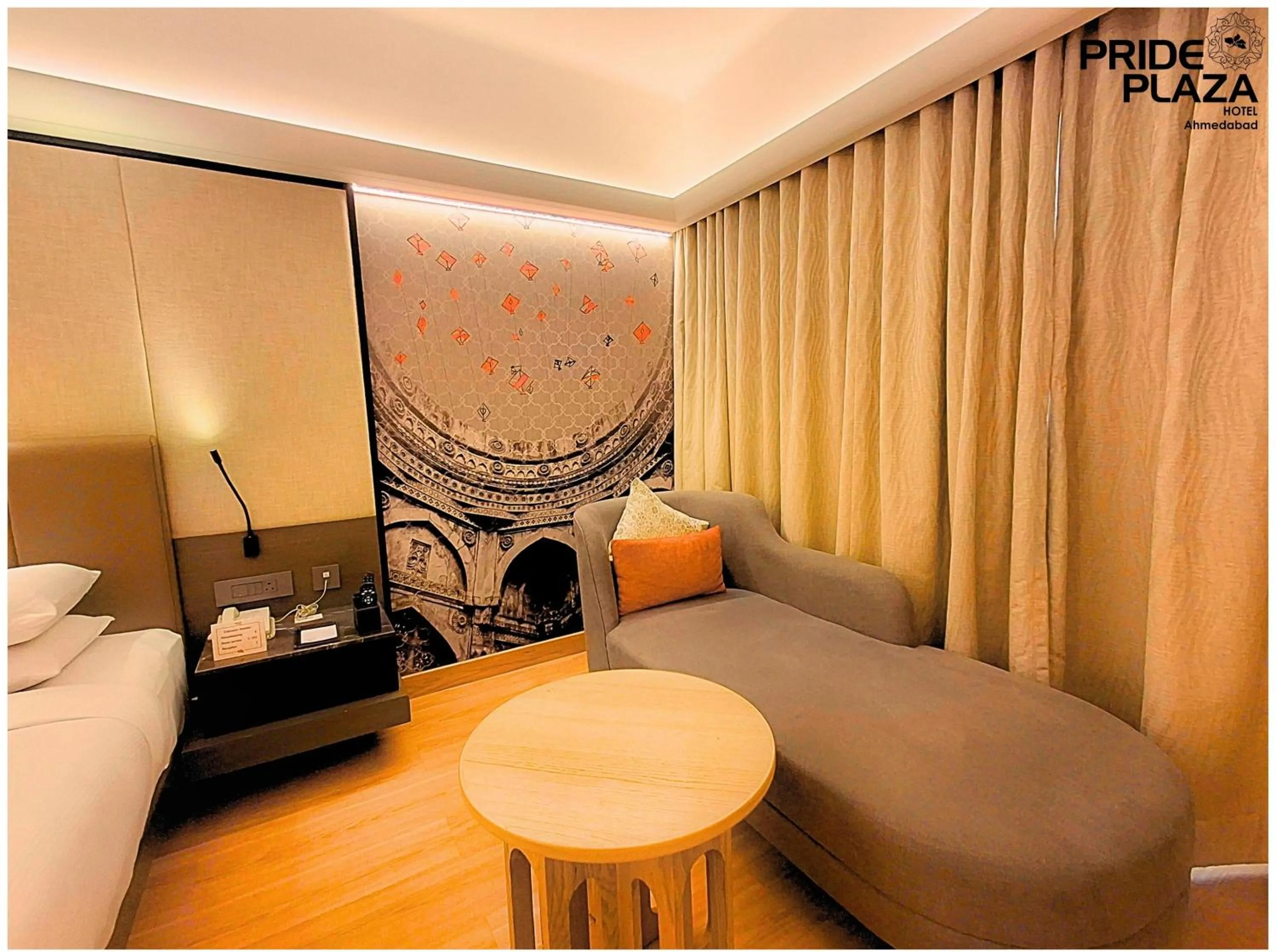 Bed in Pride Plaza Hotel, Ahmedabad