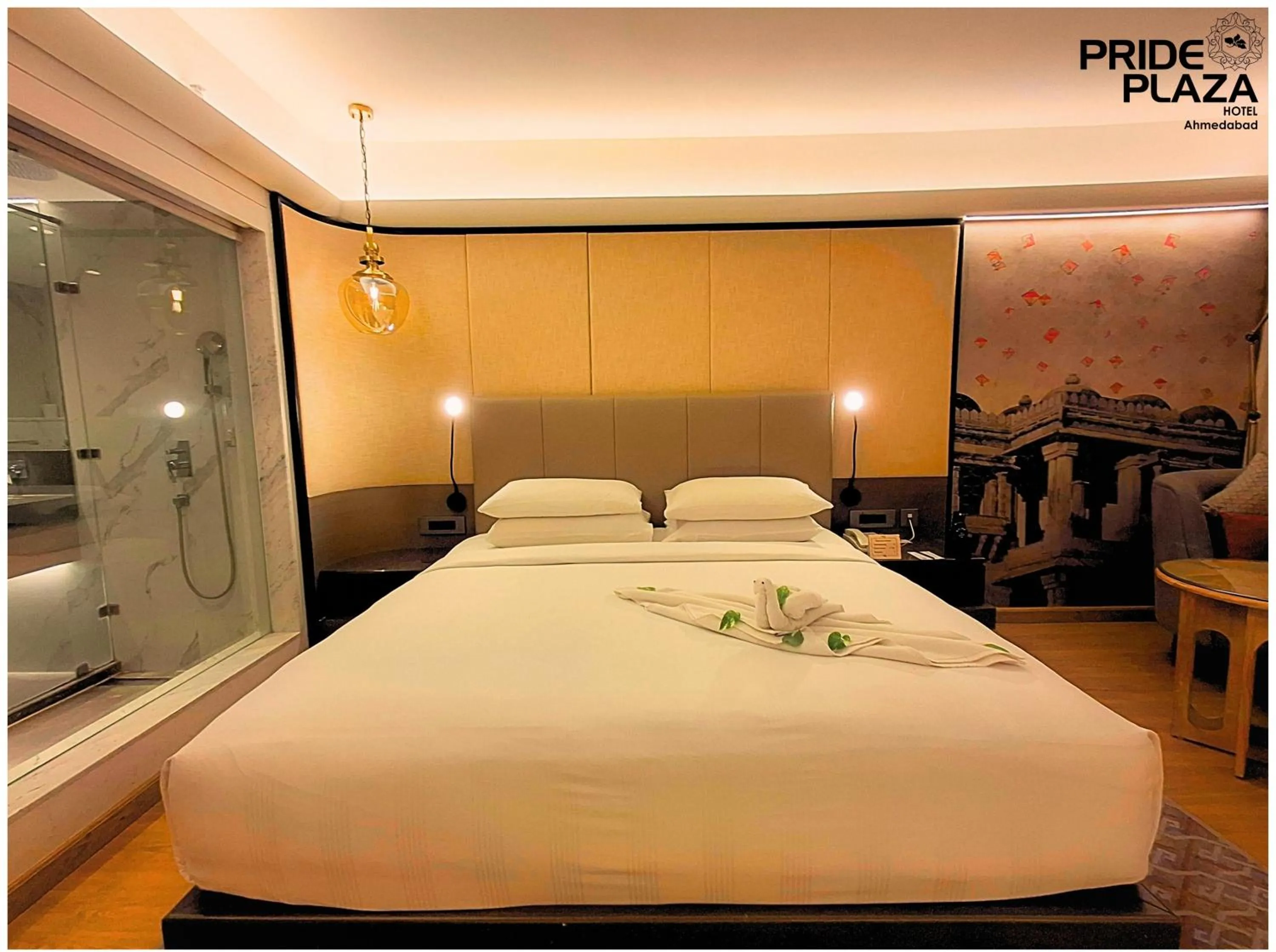 Bed in Pride Plaza Hotel, Ahmedabad