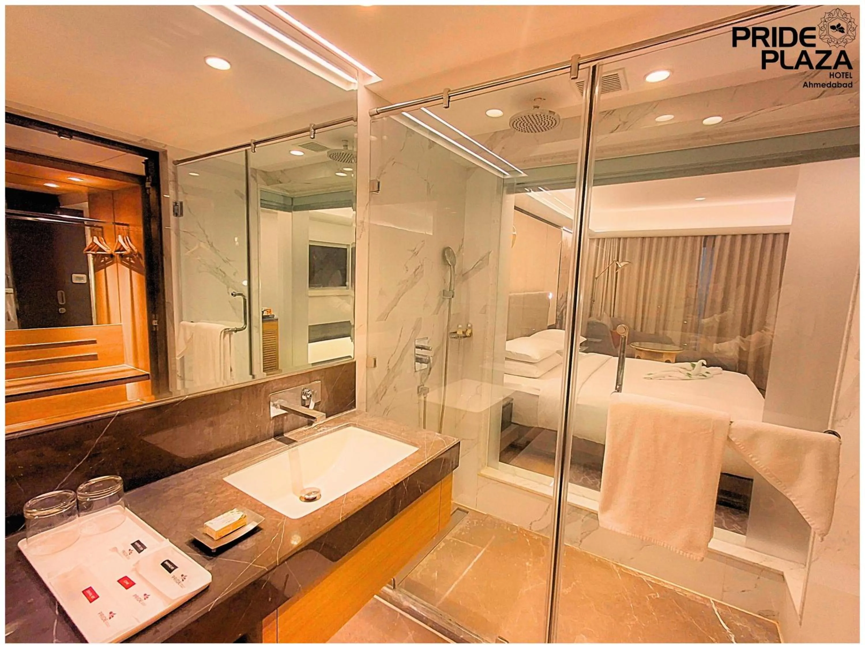 Shower in Pride Plaza Hotel, Ahmedabad