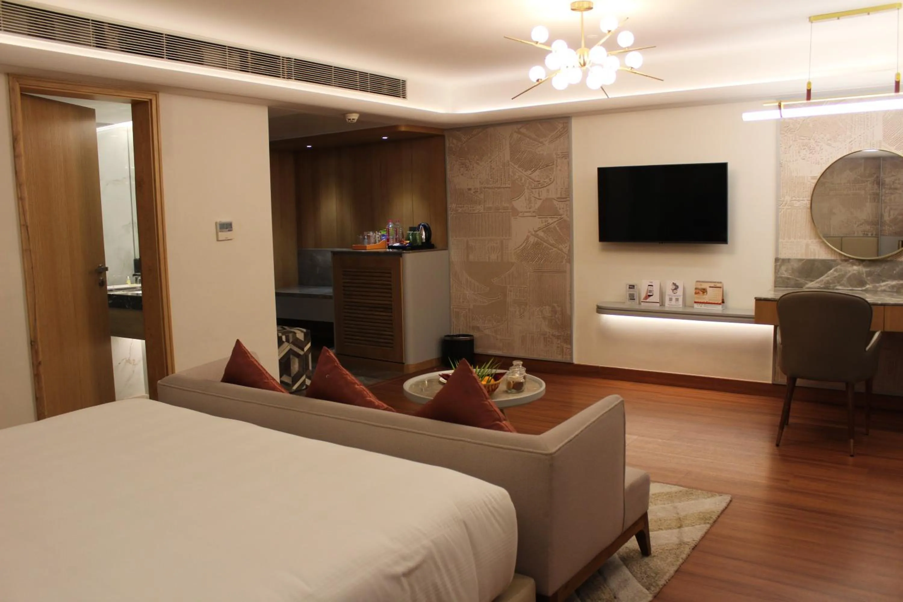 Bed in Pride Plaza Hotel, Ahmedabad