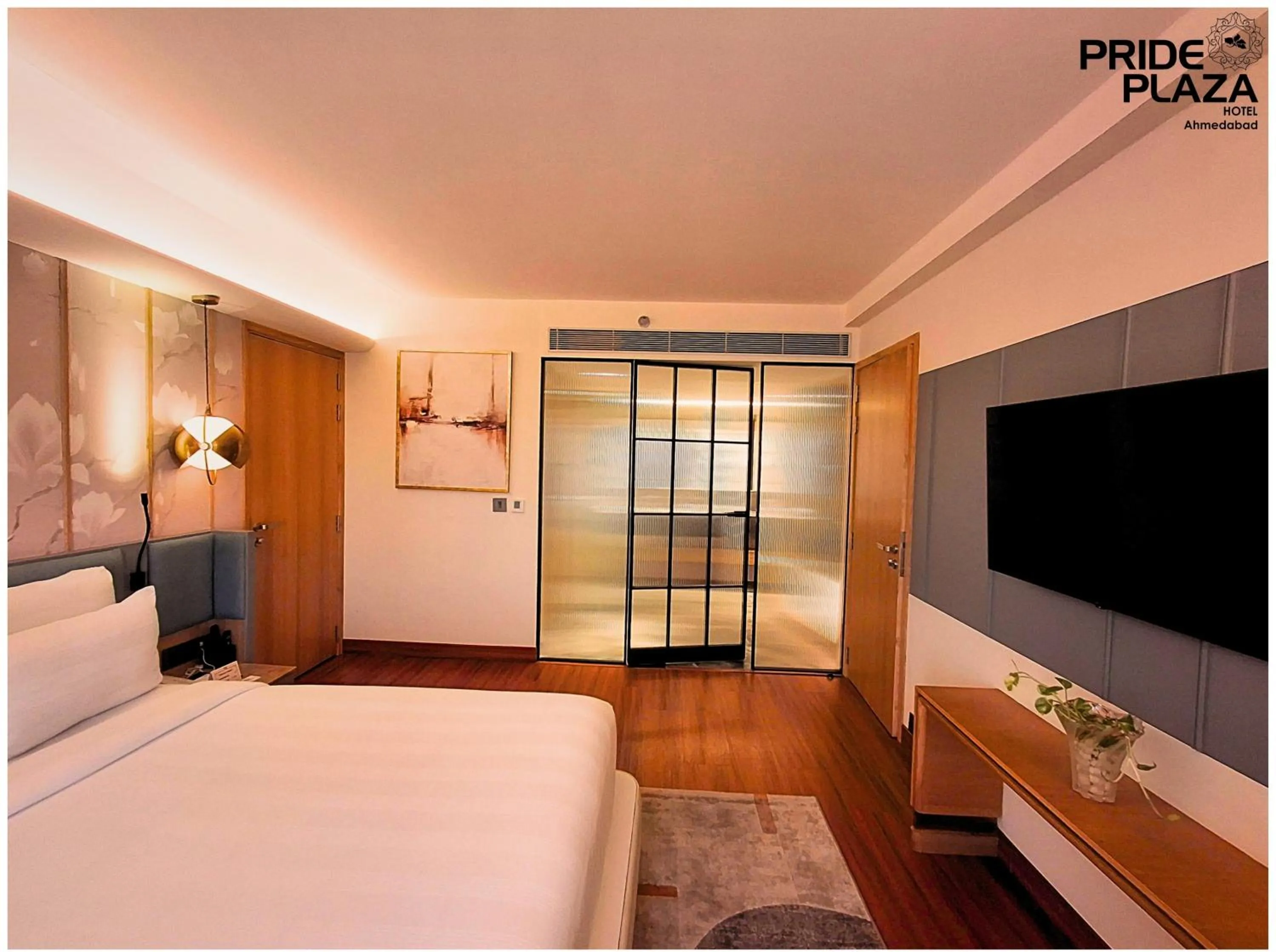 Bed in Pride Plaza Hotel, Ahmedabad