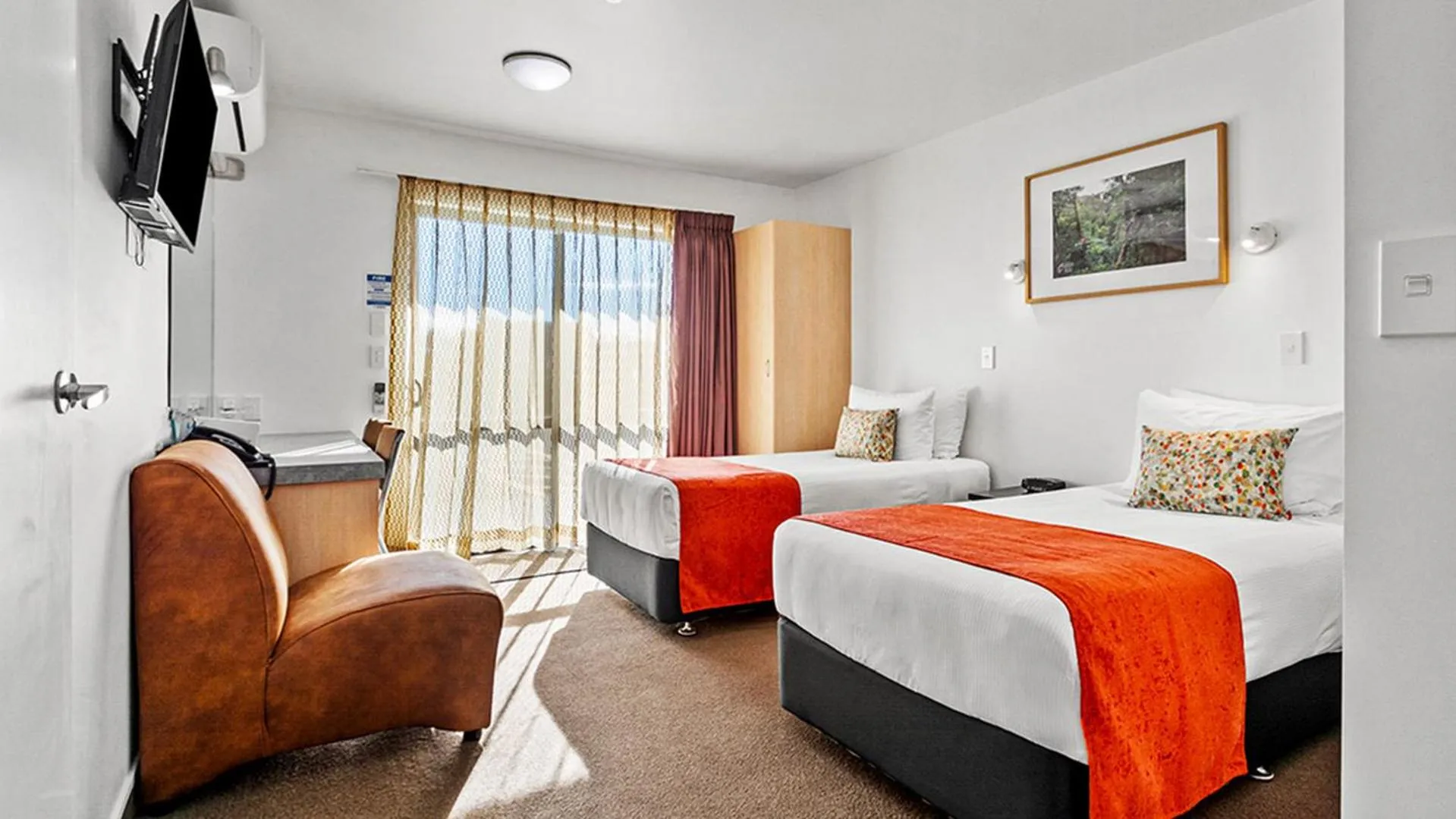 Bed in Bella Vista Motel Rotorua