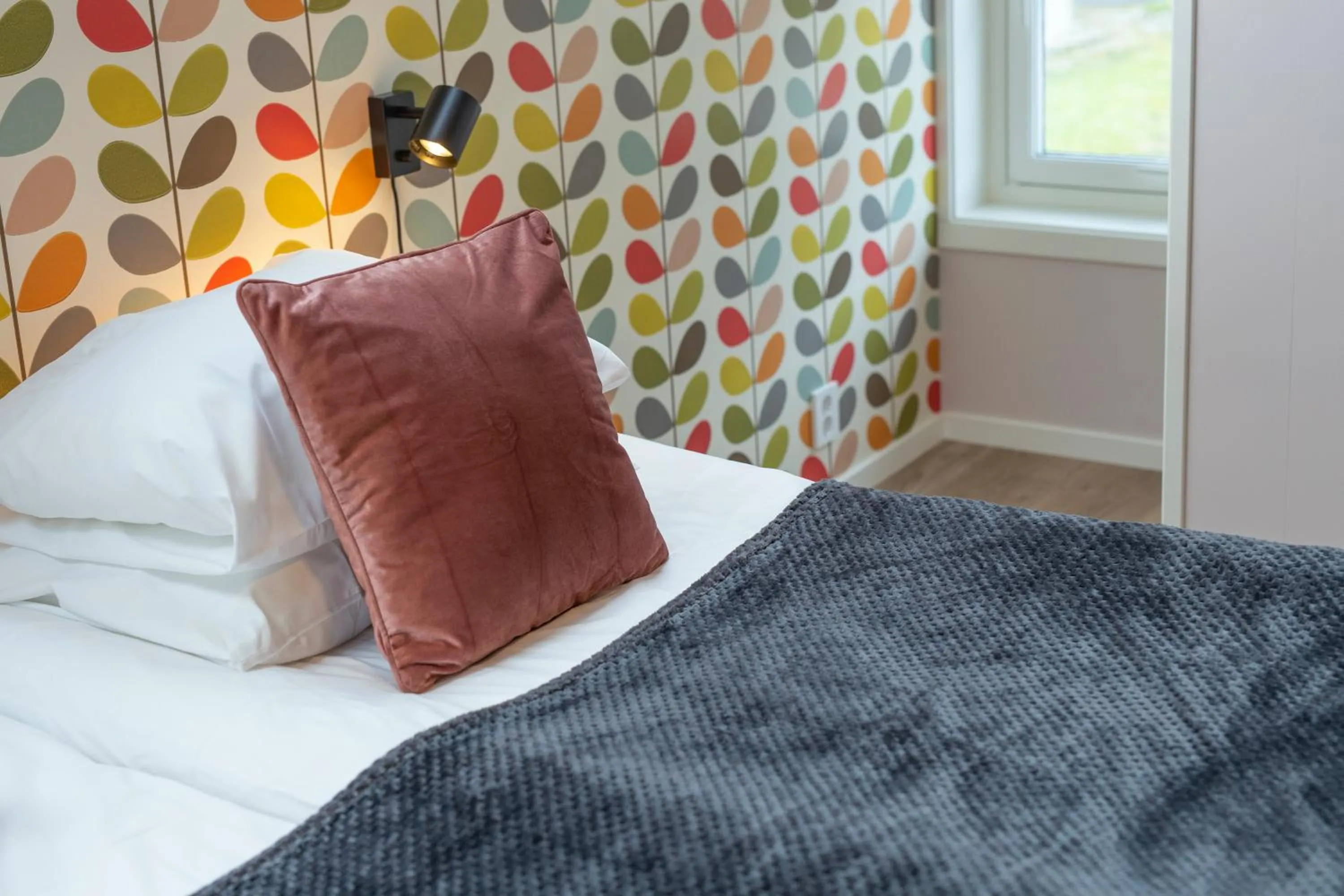 Bed in Lavik Fjord Hotel & Apartments