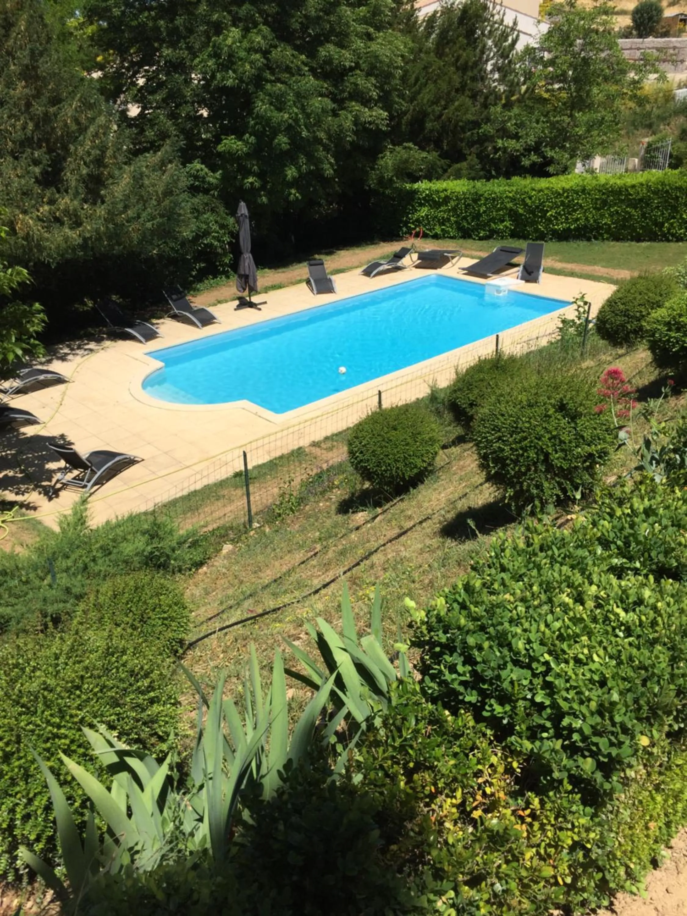 Pool view in Le Jardin de Celina