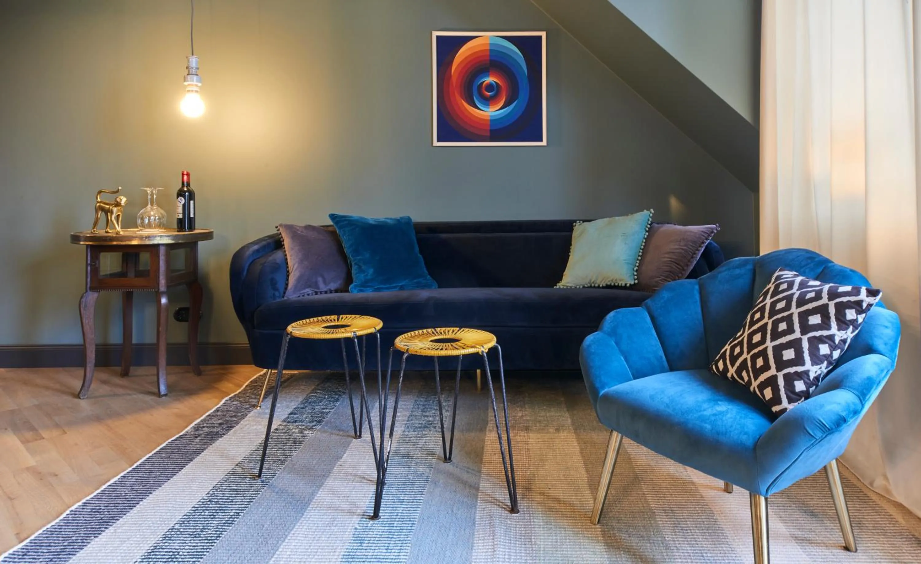 Living room in Cora Apartments