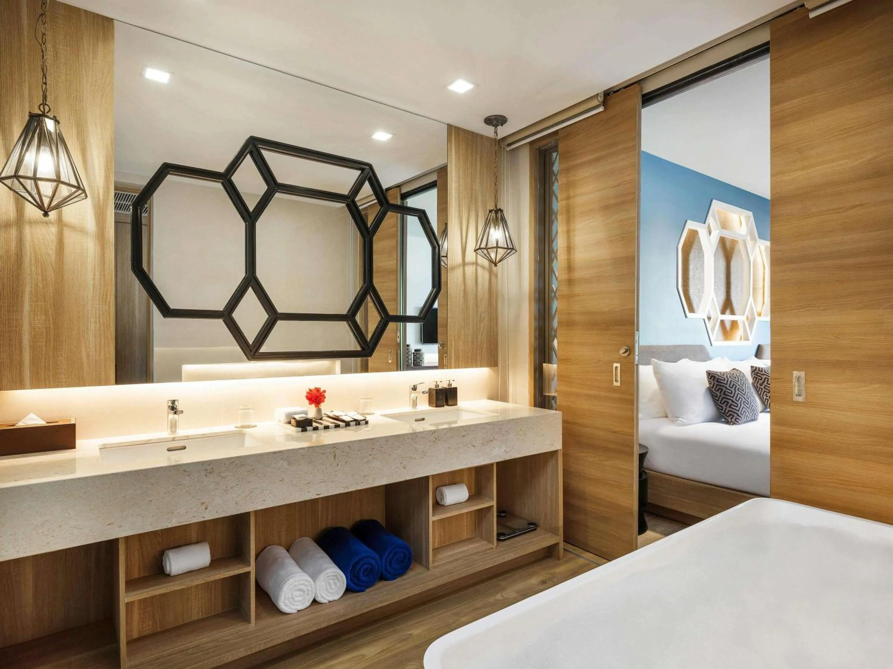 Bathroom, Bed in Avista Grande Phuket Karon - MGallery