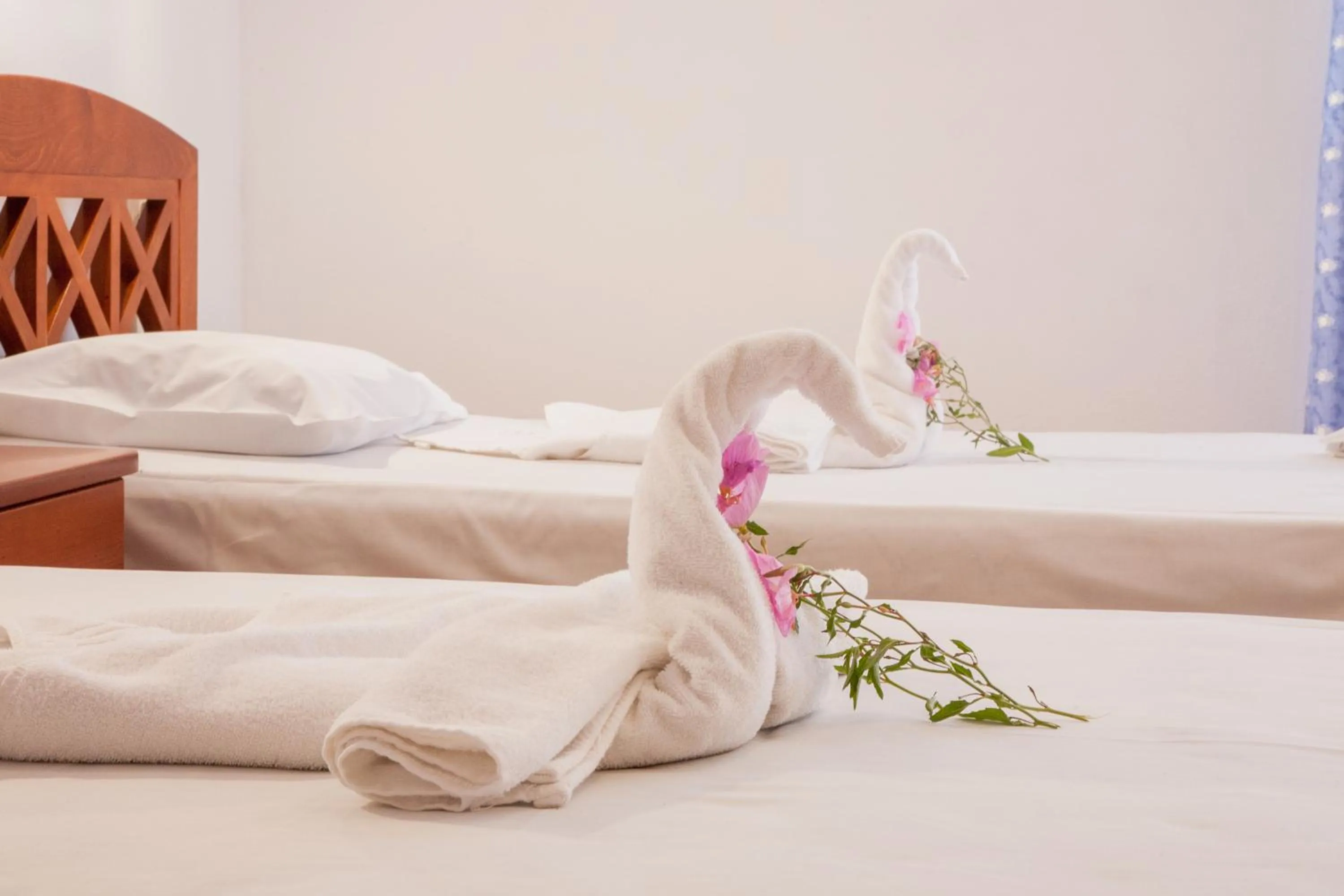 Decorative detail, Bed in Ekavi Apartments