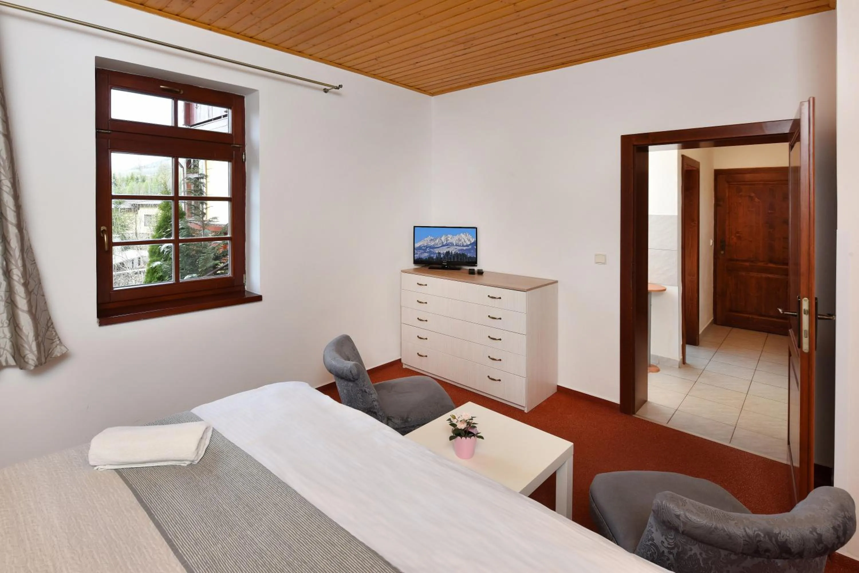 TV and multimedia, Bed in Pension Villa Kunerad