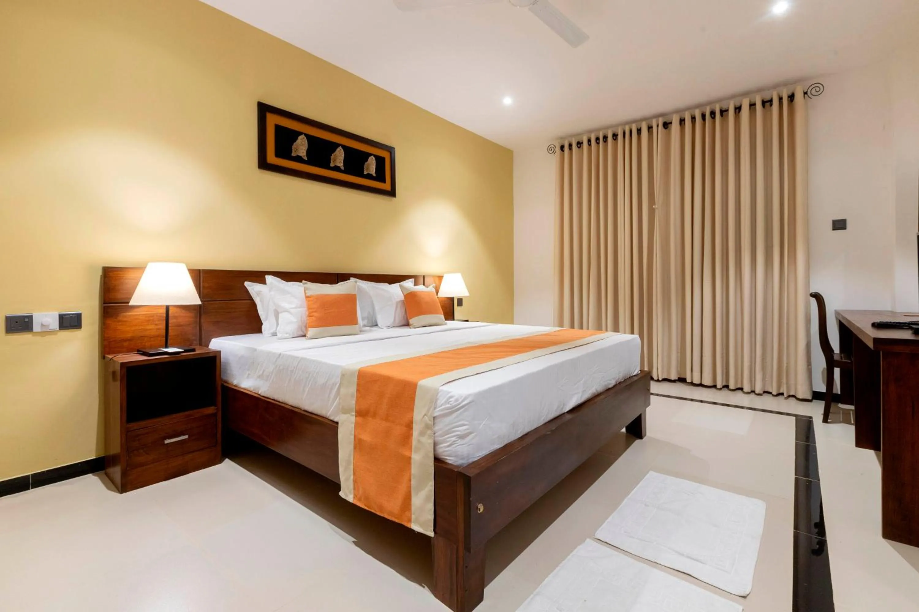 Bed in Coastal Villa Mirissa