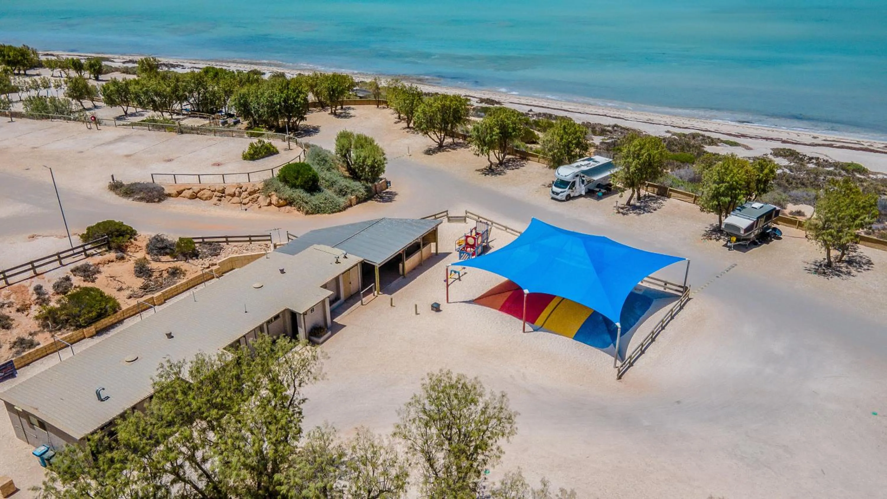 Bird's eye view in Tasman Holiday Parks - Denham Seaside