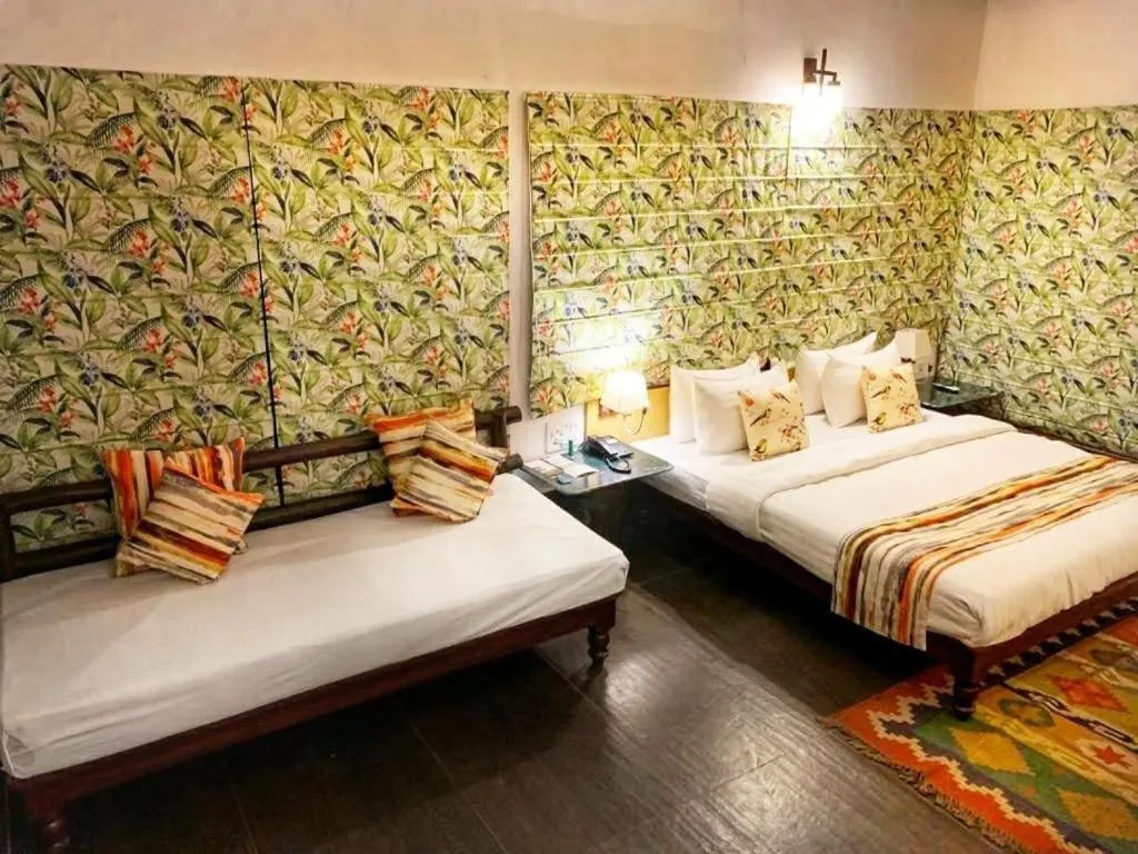 Bedroom, Bed in The Riverwood Forest Retreat Pench