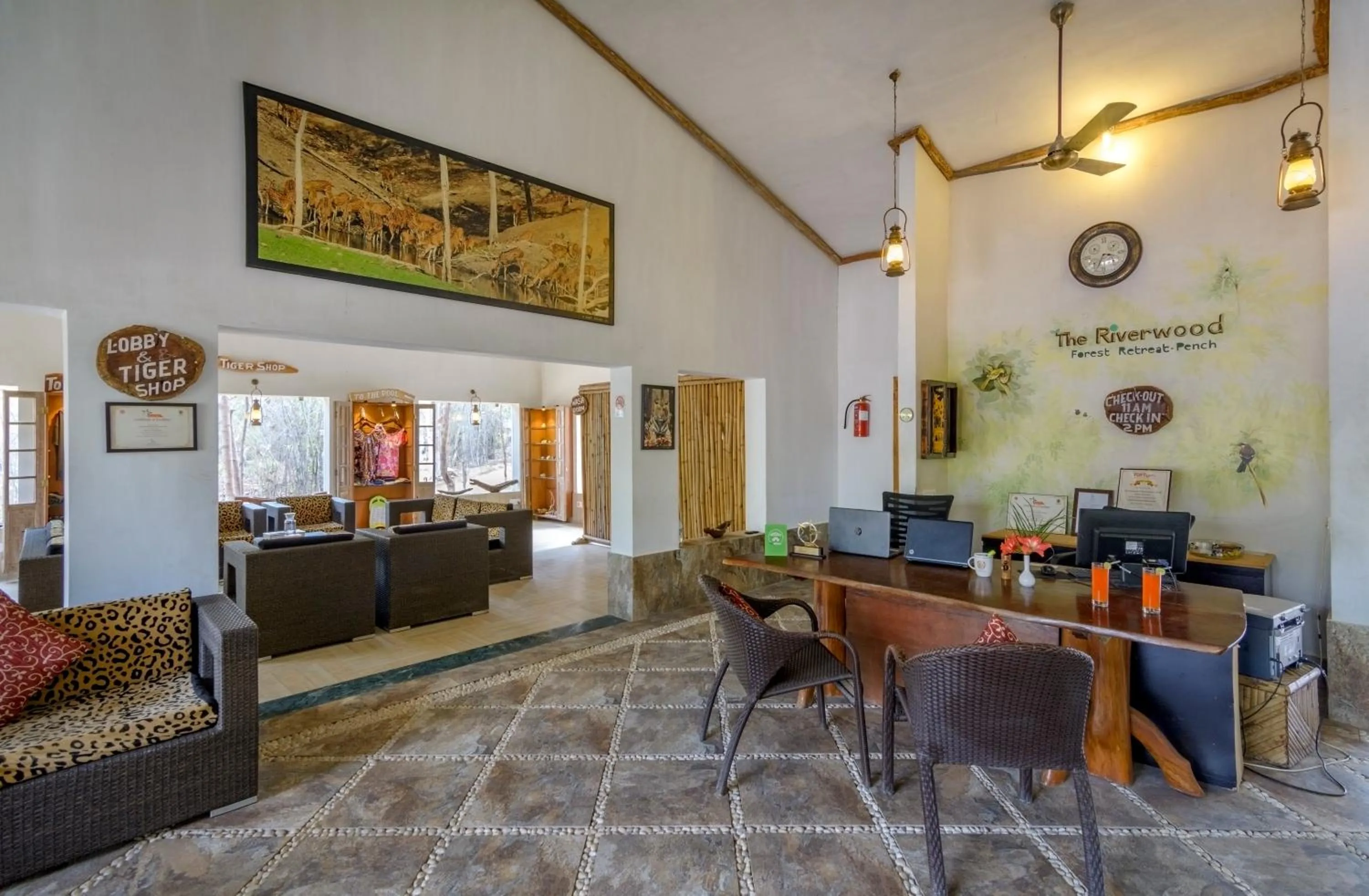 Lobby or reception in The Riverwood Forest Retreat Pench