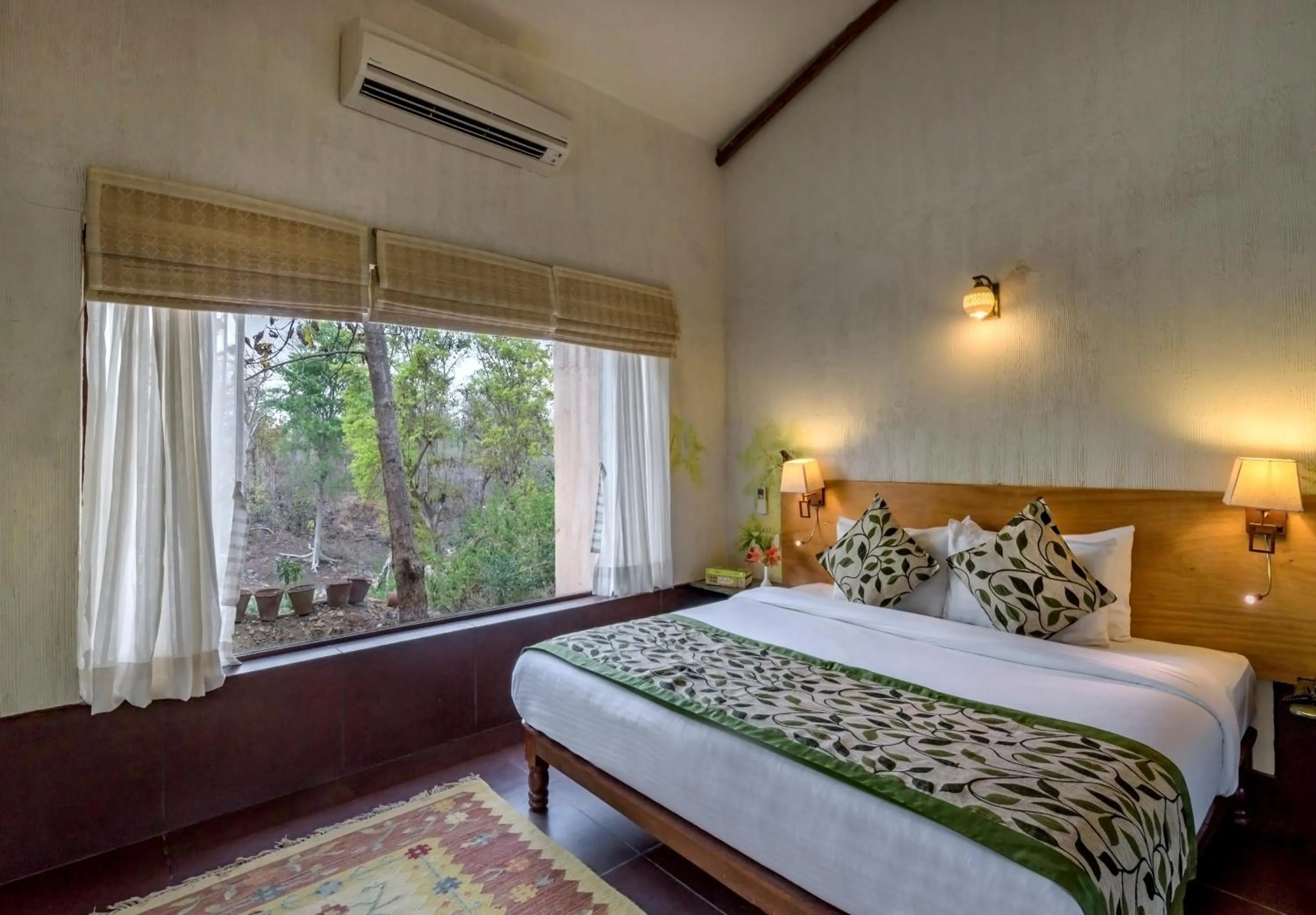 Bed in The Riverwood Forest Retreat Pench