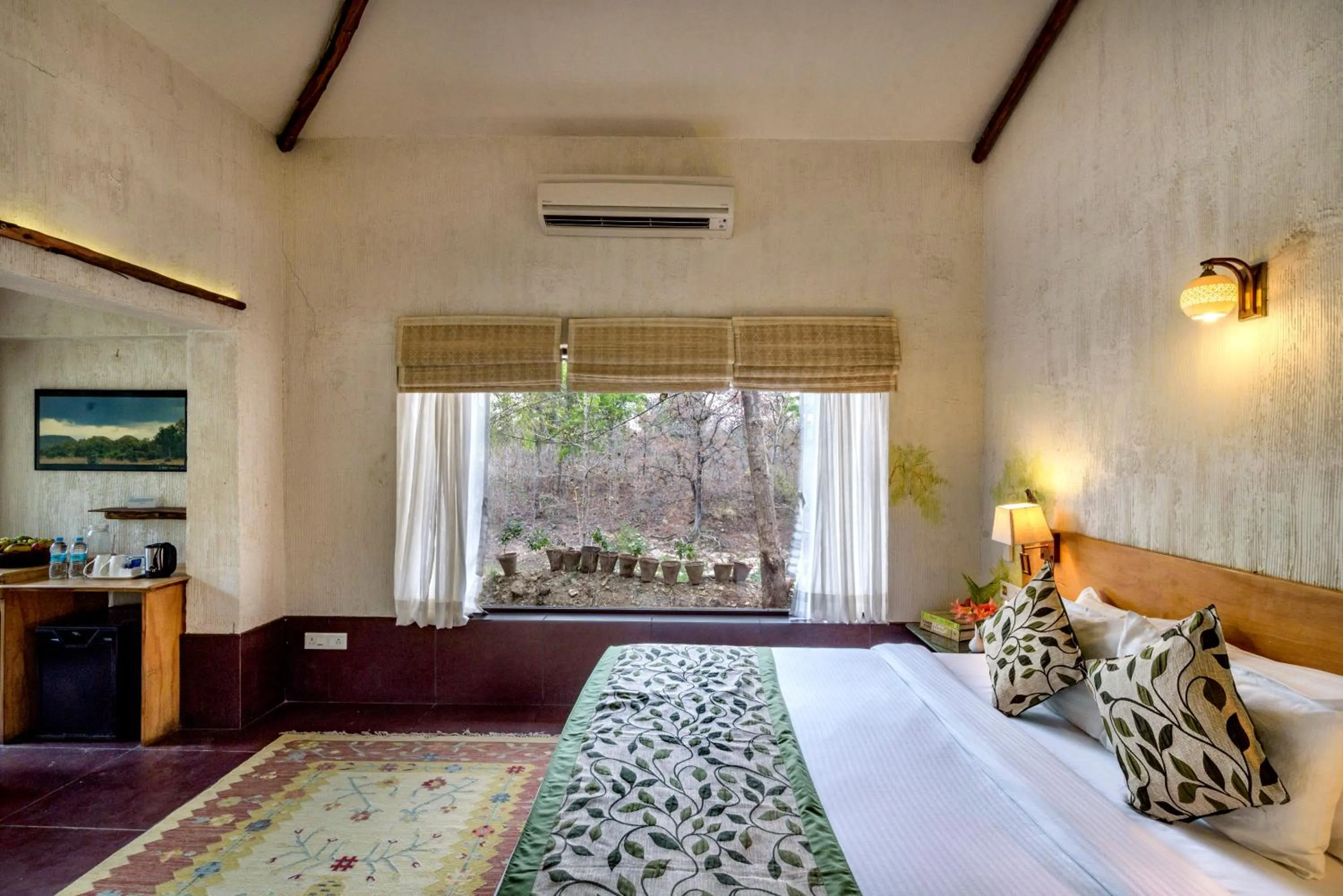Bed in The Riverwood Forest Retreat Pench