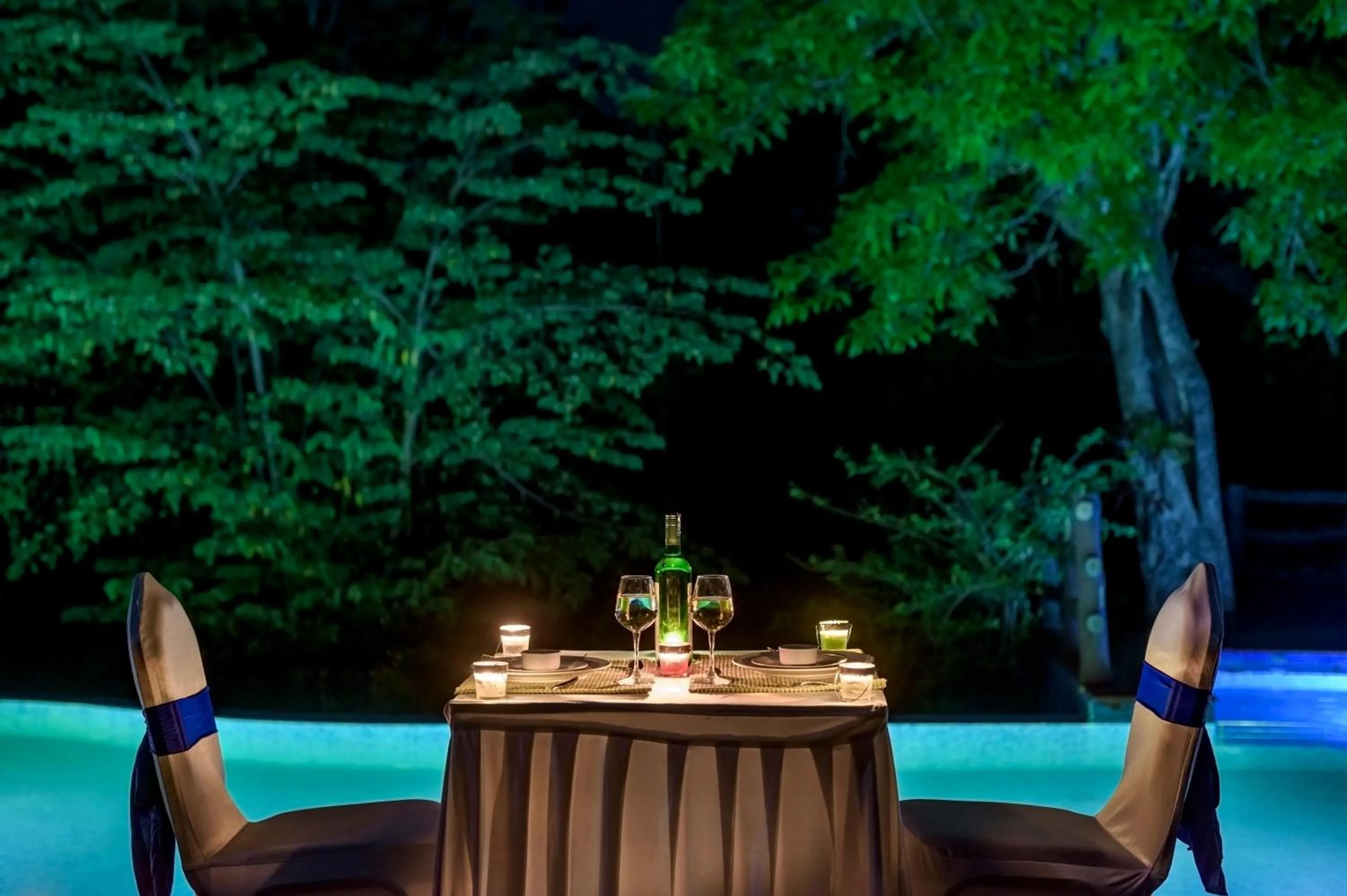Dining area in The Riverwood Forest Retreat Pench