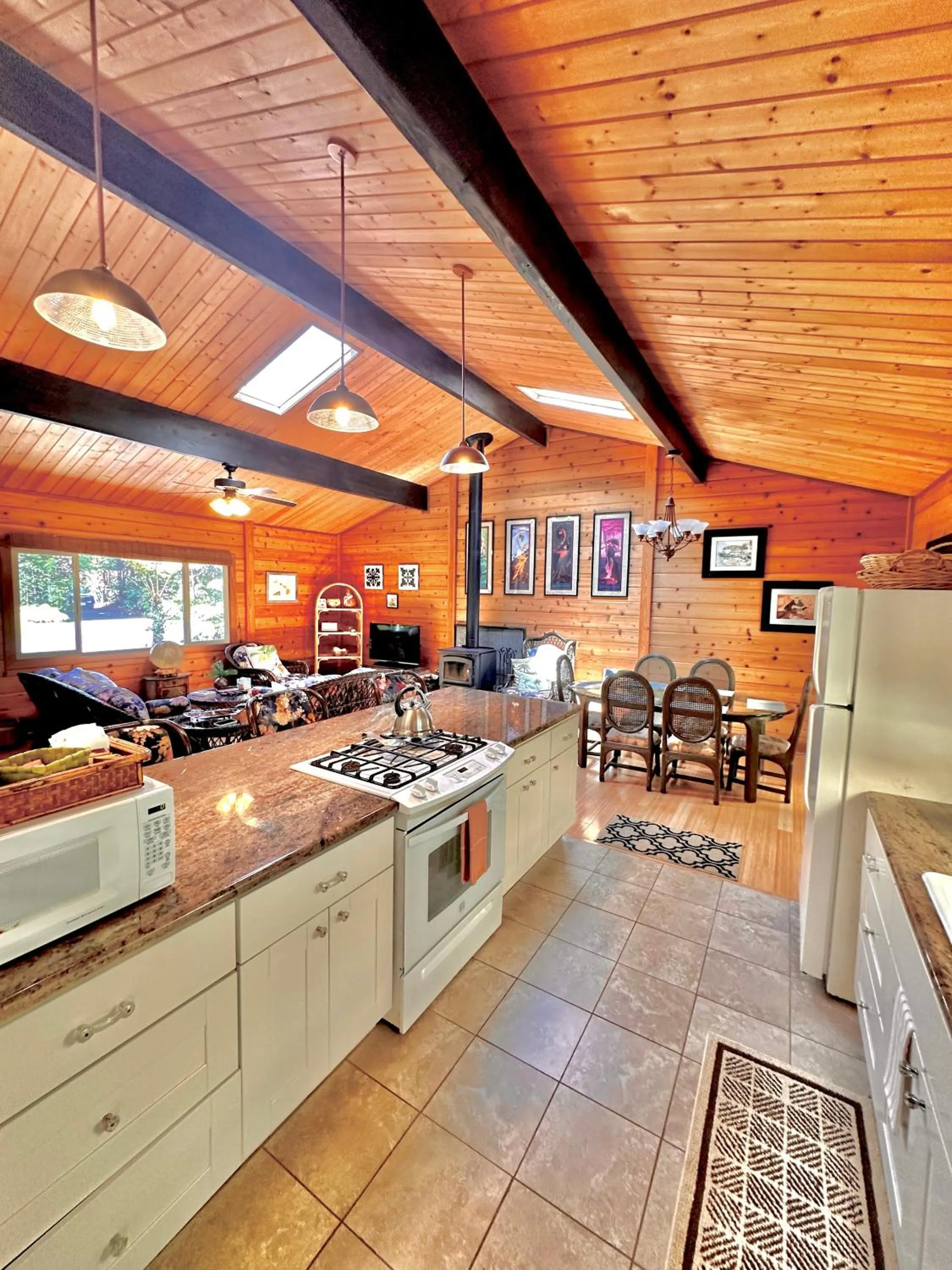 Dinner in Volcano Hideaway Cabin as seen on HGTV