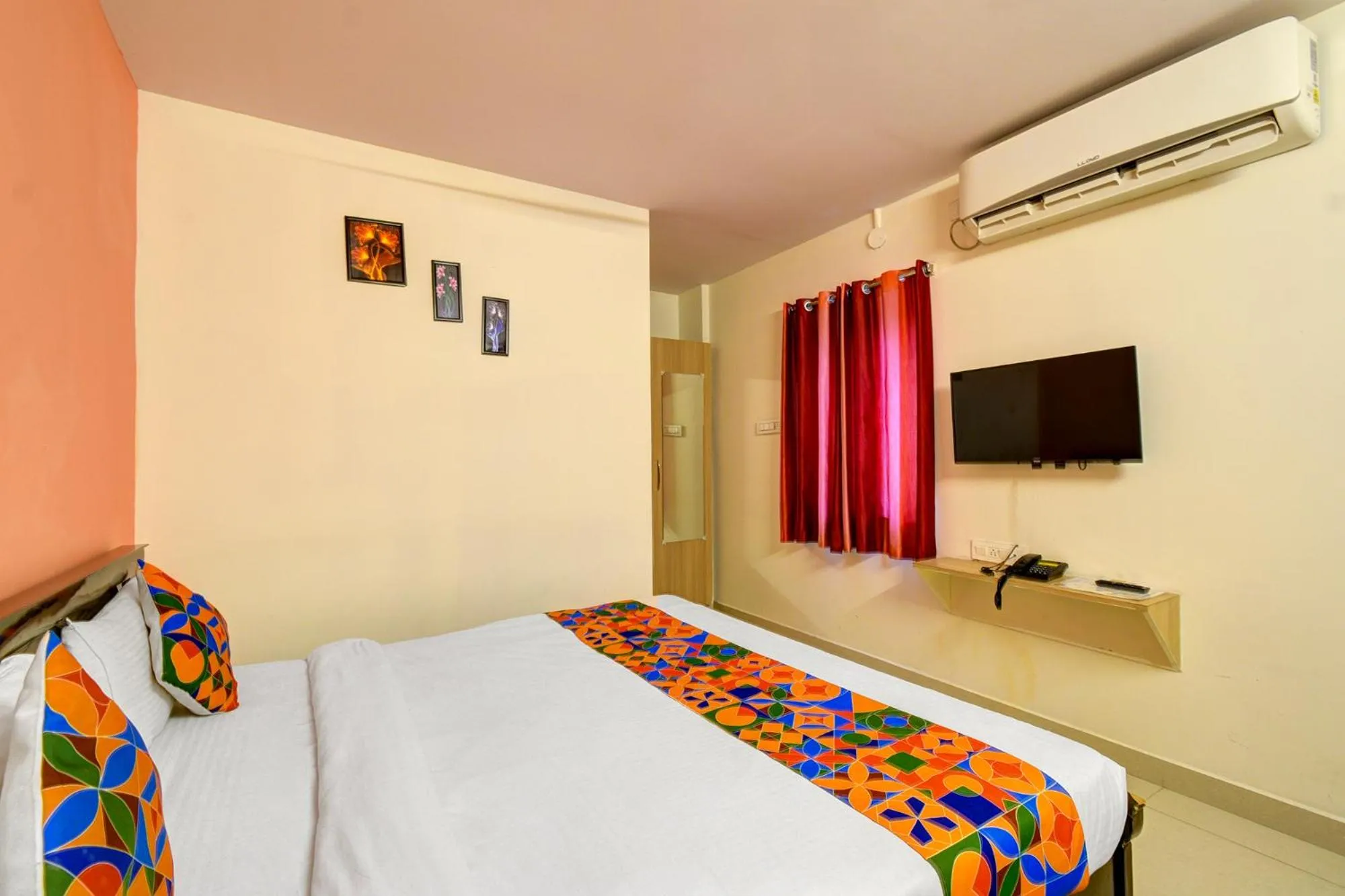 Bed in FabHotel Namaha Suites - Nr Hyderabad International Airport, Shamshabad