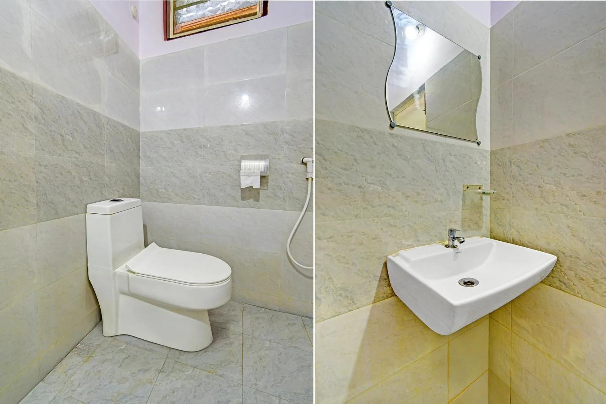 Bathroom in FabHotel Namaha Suites - Nr Hyderabad International Airport, Shamshabad