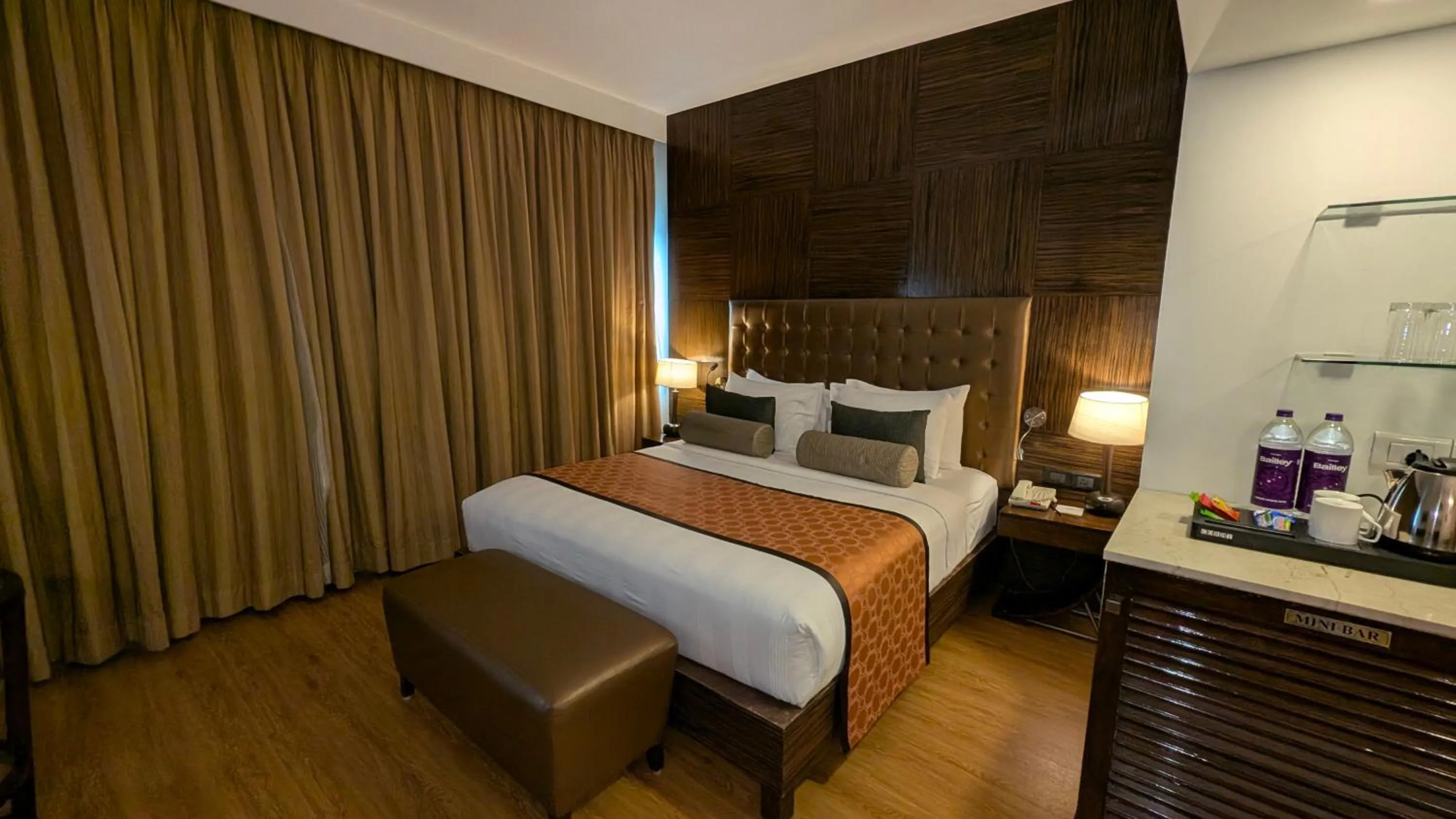 Bed in Pride Hotel, Chennai