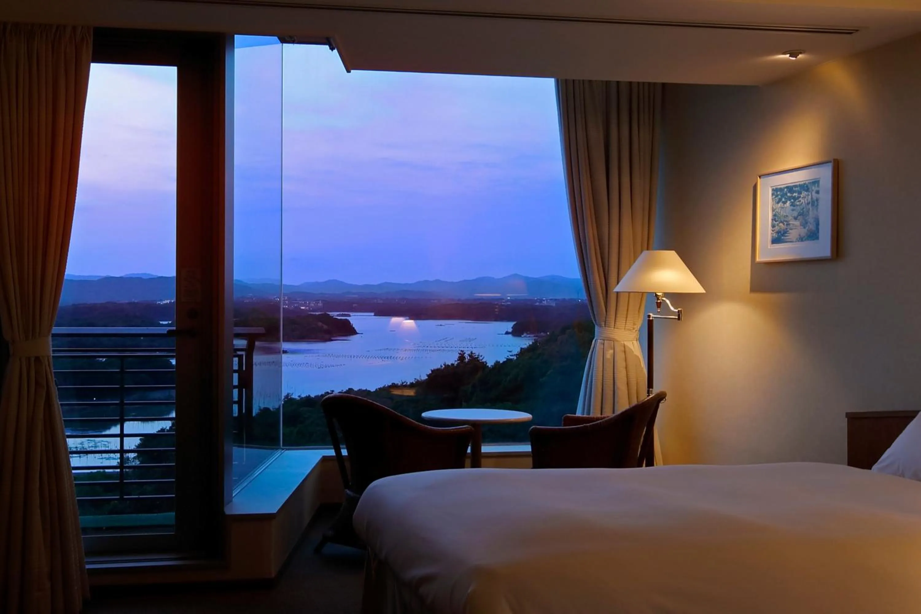 View (from property/room), Bed in Miyako Resort Okushima Aqua Forest