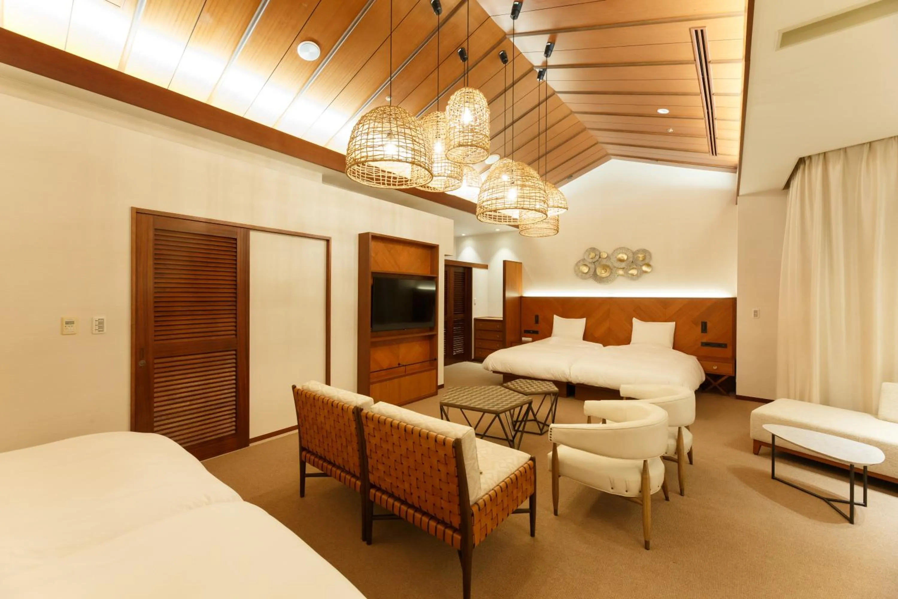 Bed in Miyako Resort Okushima Aqua Forest