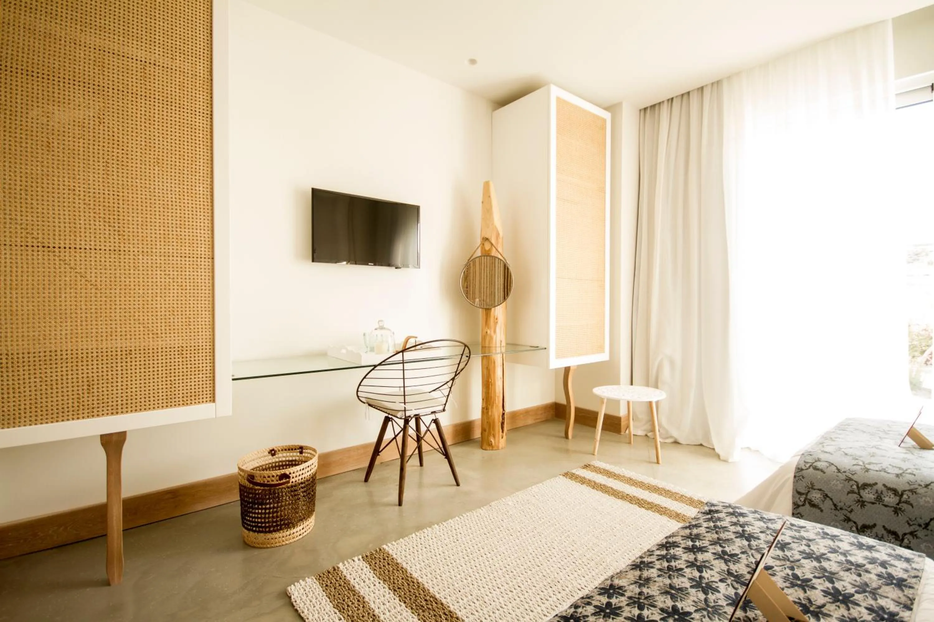 Living room, Bed in Aelia Wellness Retreat