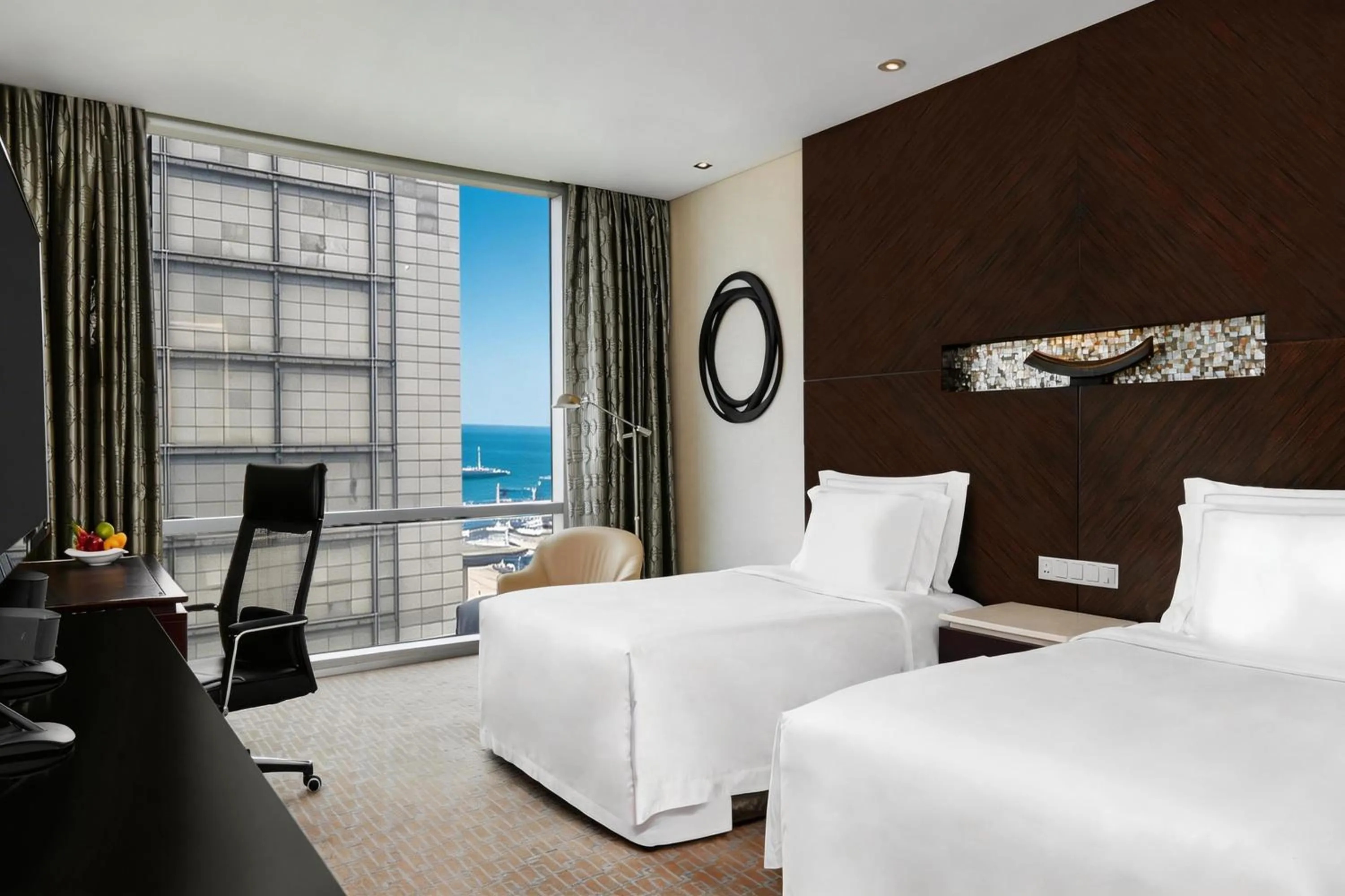 Property building, Bed in InterContinental Qingdao by IHG