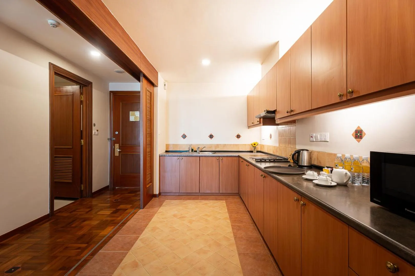 kitchen in Himawari Hotel Apartments