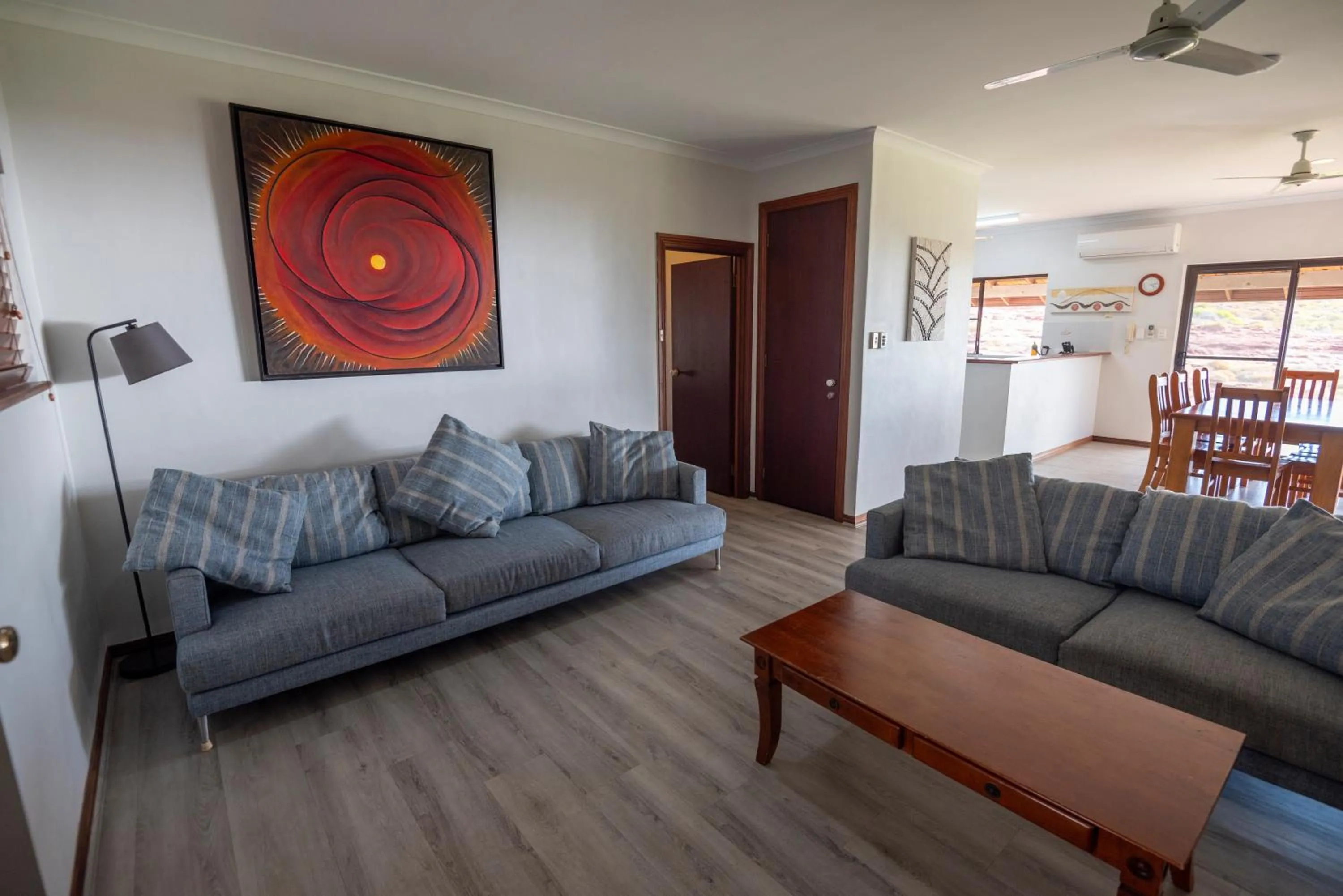 Living room in Kalbarri Red Bluff Tourist Park