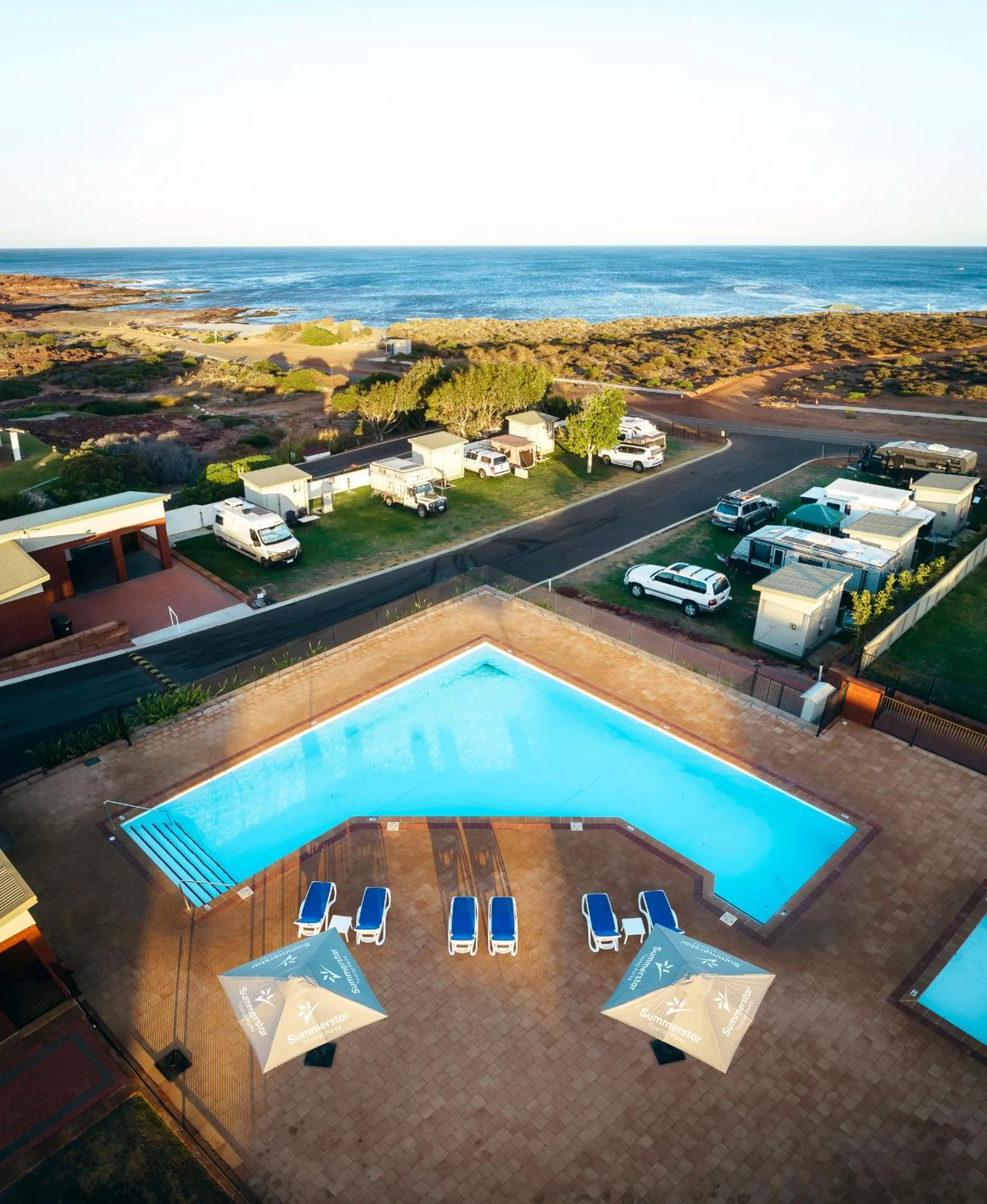 Swimming pool in Kalbarri Red Bluff Tourist Park