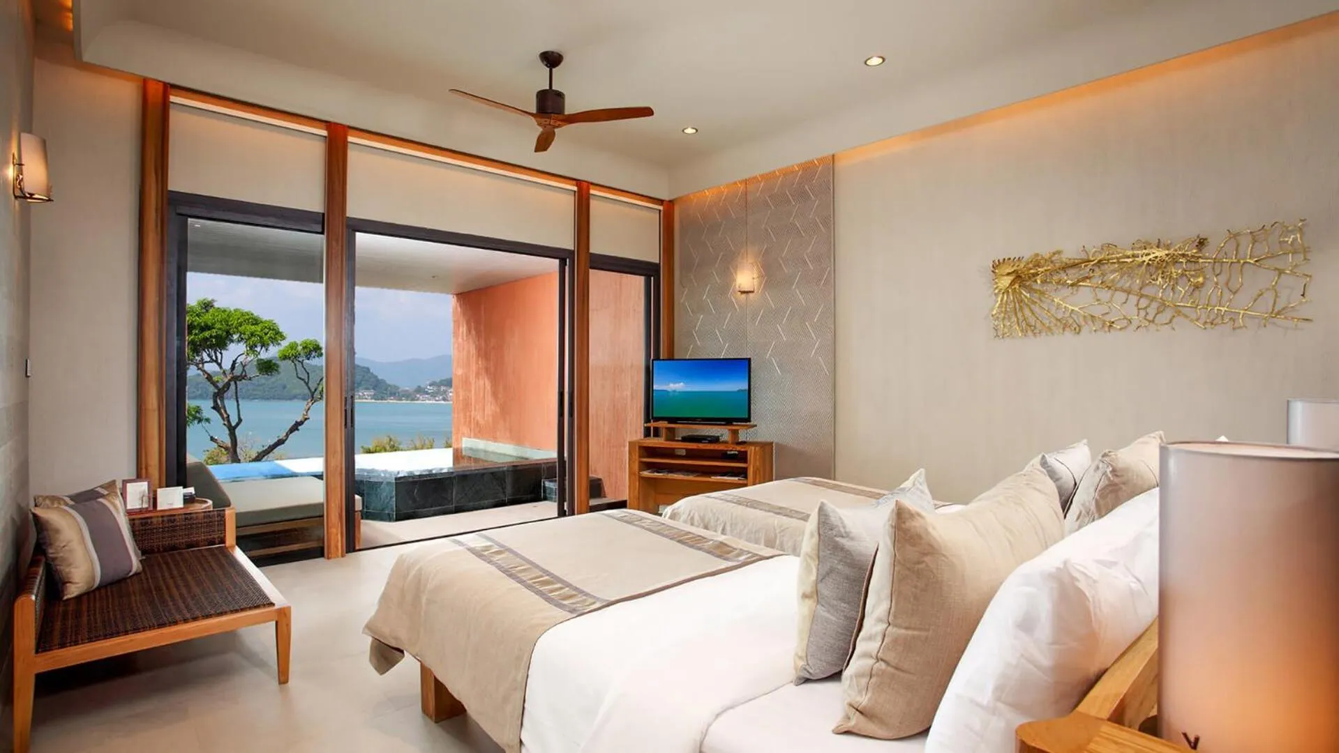 Bedroom in Sri Panwa Phuket Luxury Pool Villa Hotel - SHA Plus