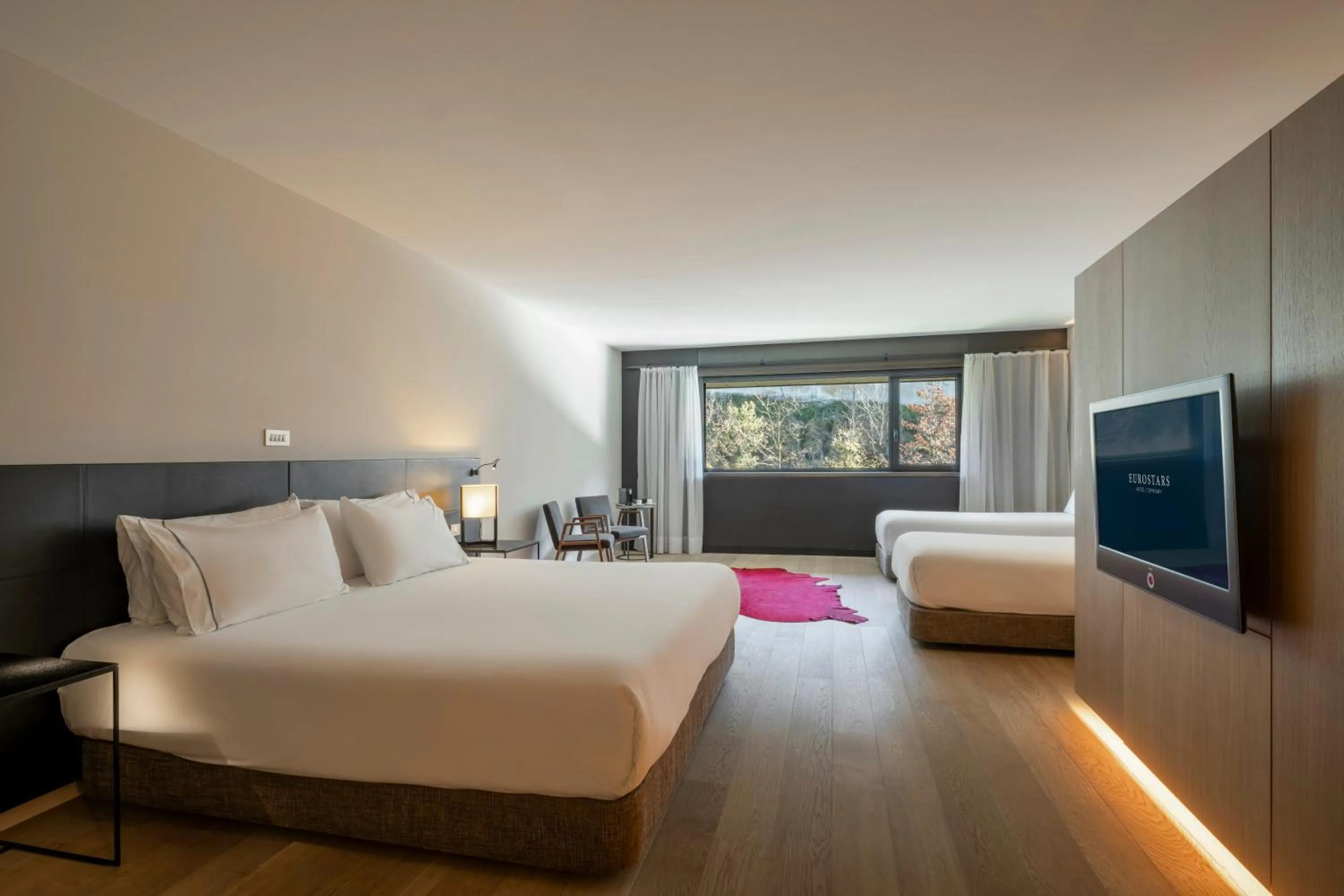 Bed in Eurostars Pamplona