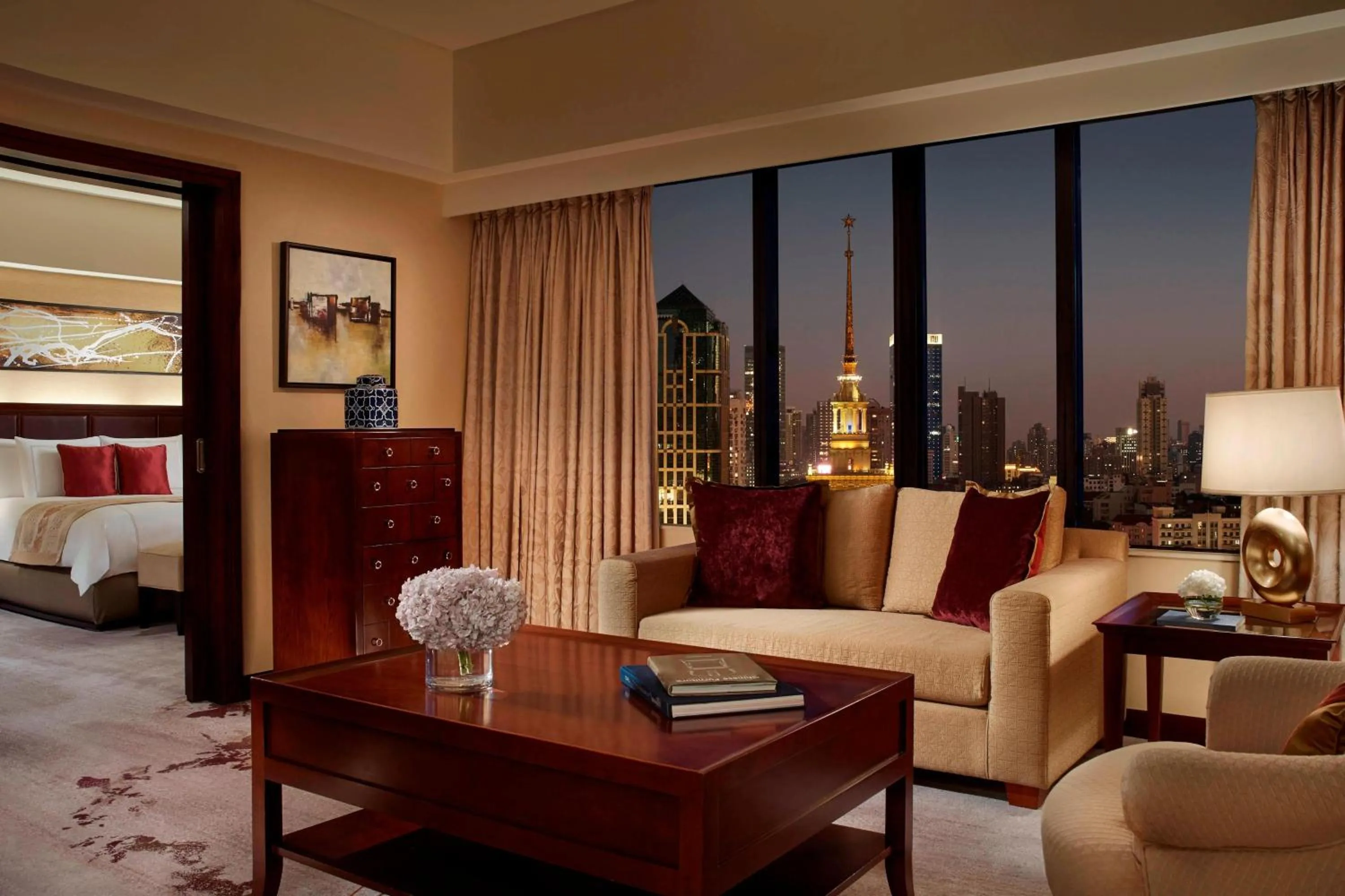 Living room, Bed in The Portman Ritz-Carlton Shanghai