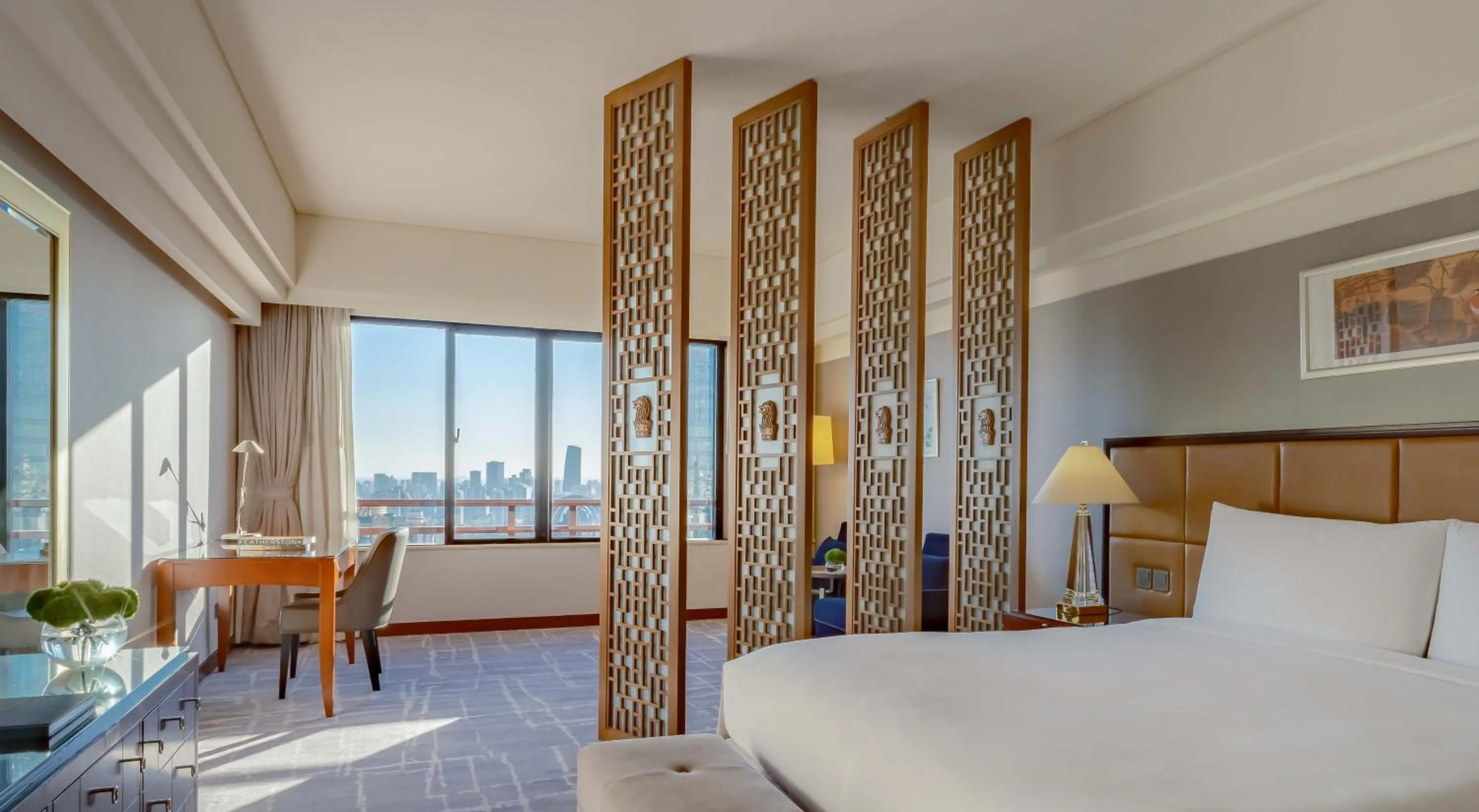 Bed in The Portman Ritz-Carlton Shanghai