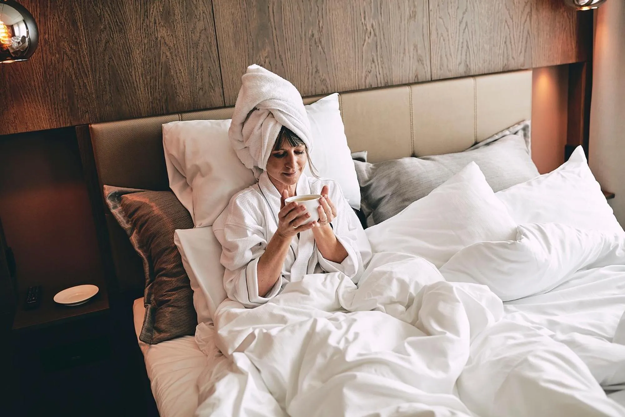 Decorative detail, Bed in Stord Hotel