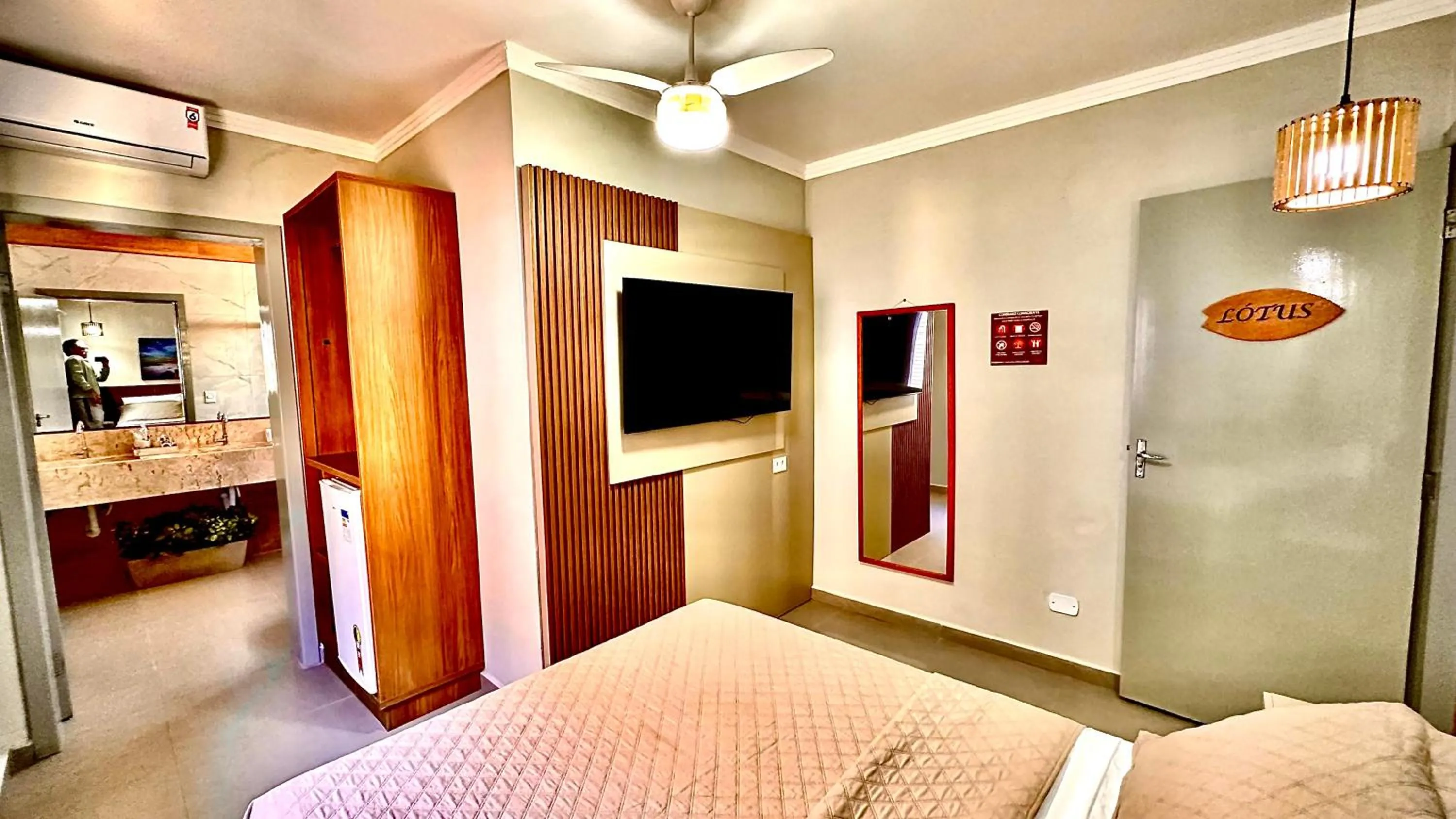 Bed in Pousada Praia Grande