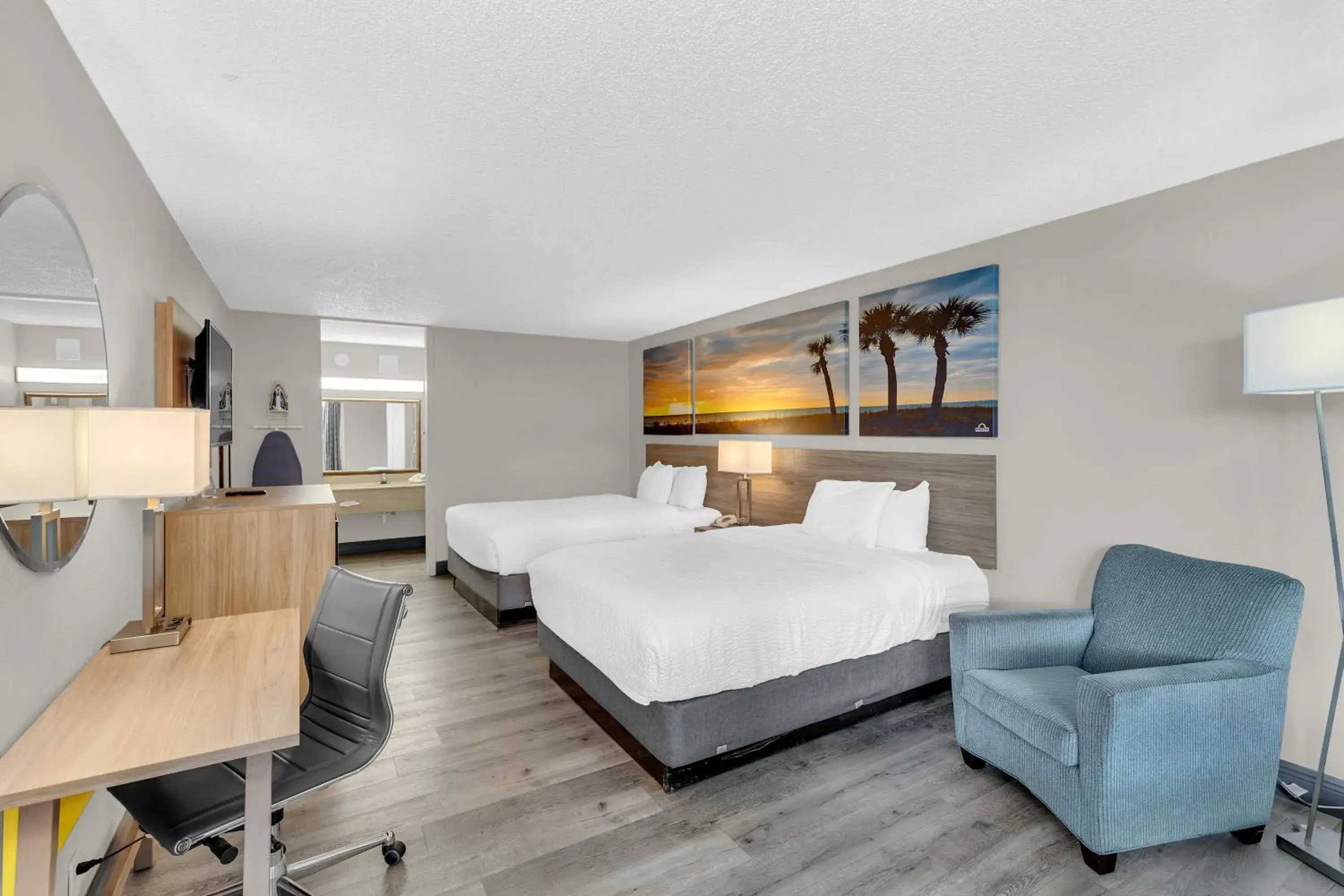 Queen Room with Two Queen Beds - Ground Floor/Non-Smoking in Days Inn by Wyndham Titusville Kennedy Space Center Queen Room with Two Queen Beds - Ground Floor/Non-Smoking in Days Inn by Wyndham Titusville Kennedy Space Center