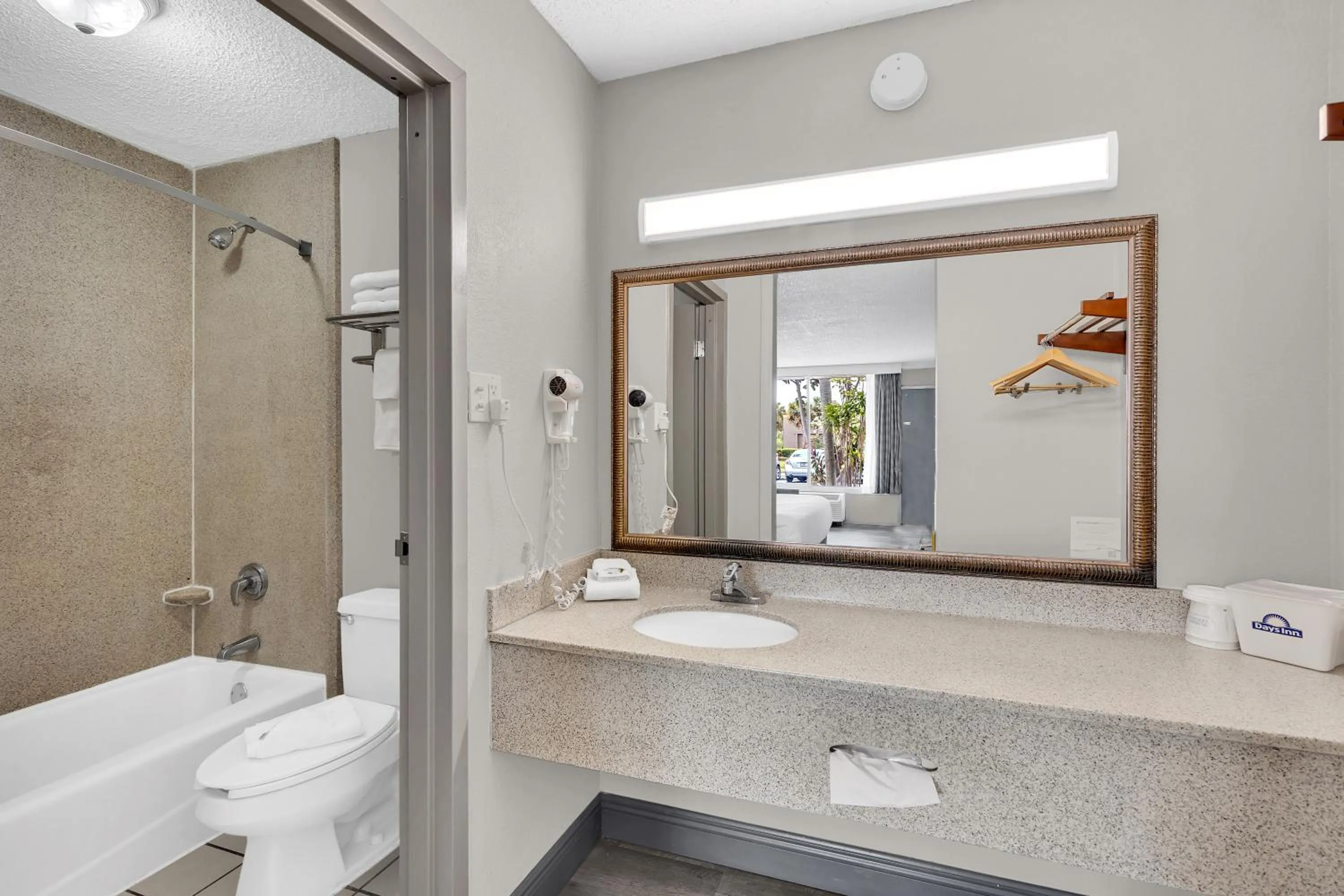 Bathroom in Days Inn by Wyndham Titusville Kennedy Space Center