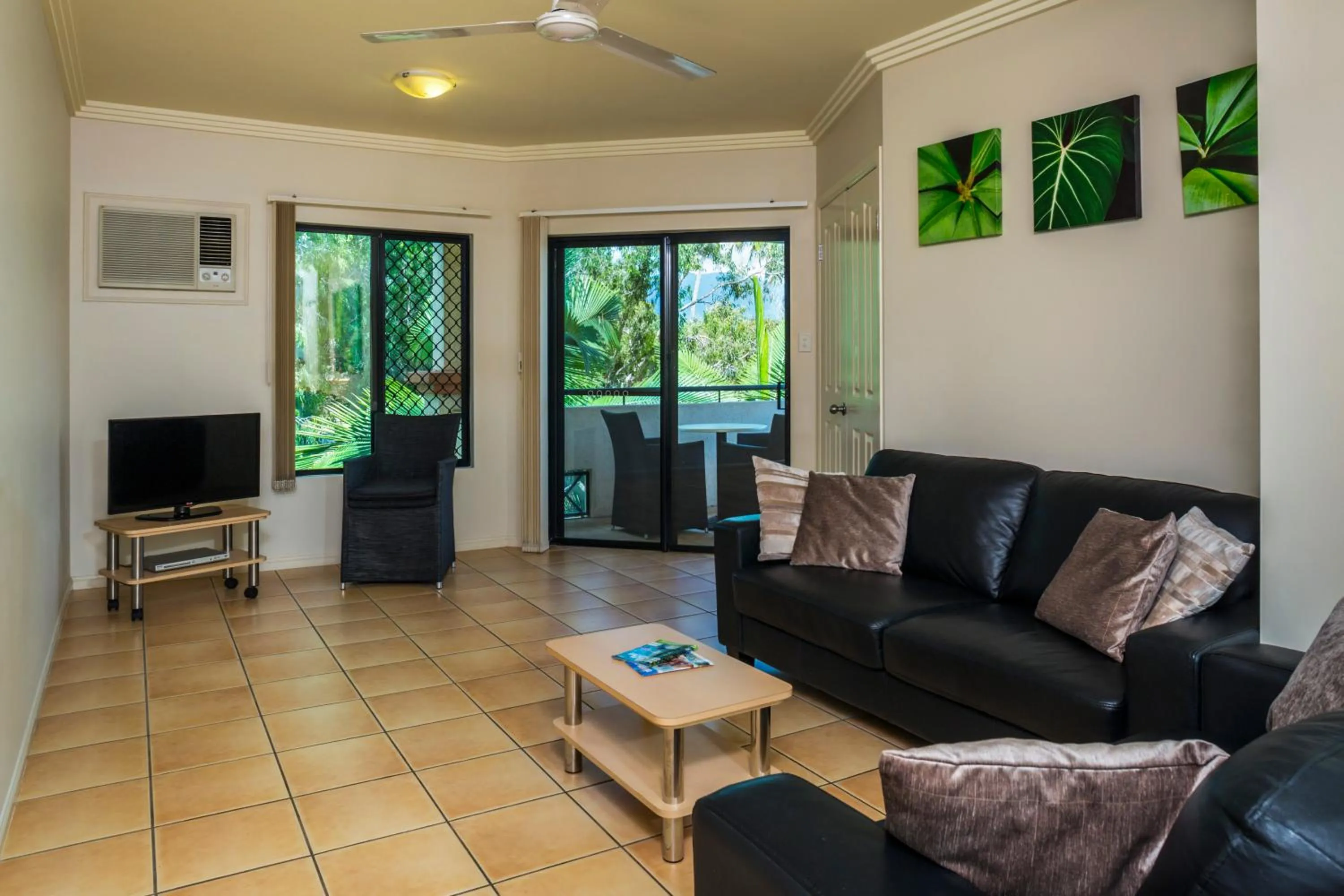 Living room in City Plaza Apartments