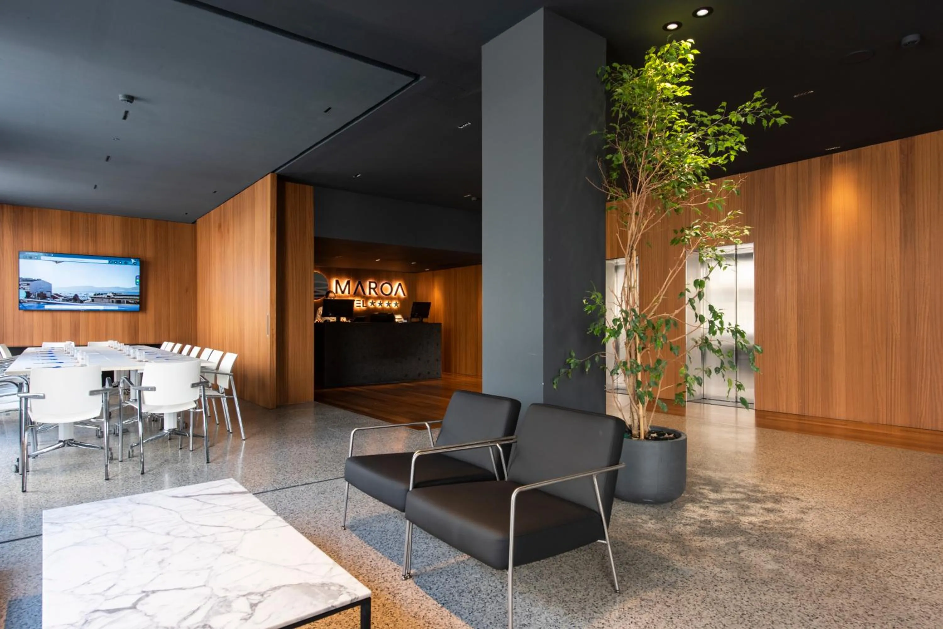 Lobby or reception in Hotel Maroa Vigo