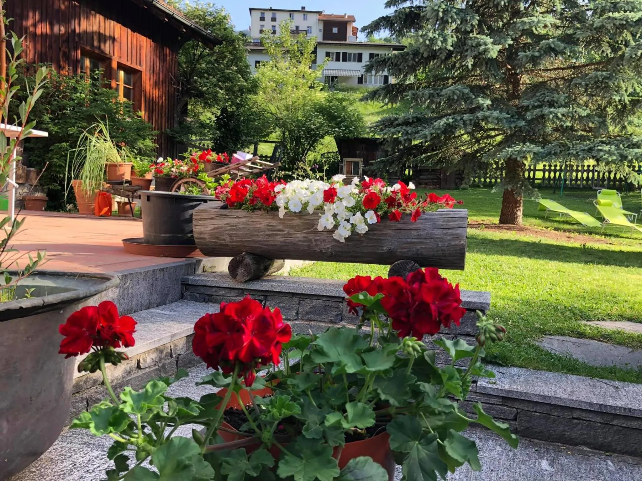 Garden in Hotel Restaurant Rätia