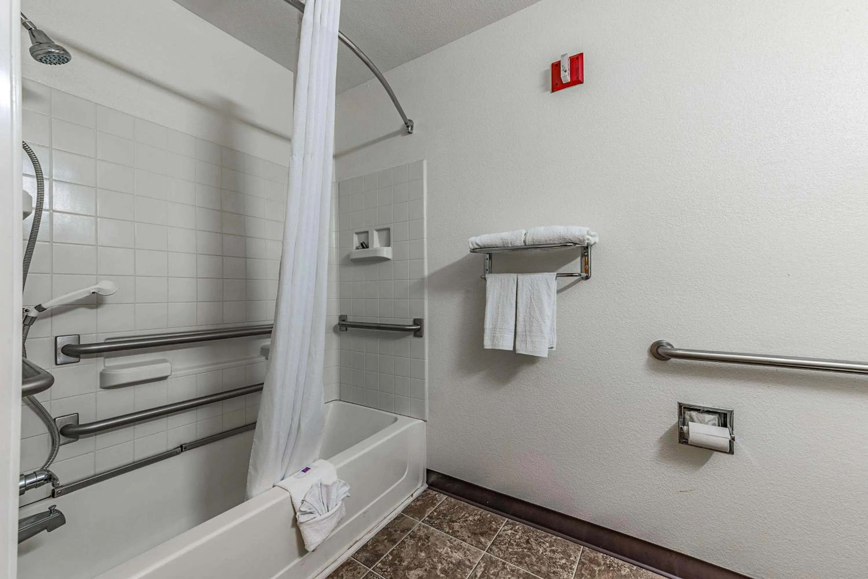 Shower in Motel 6-Charlotte, NC - University