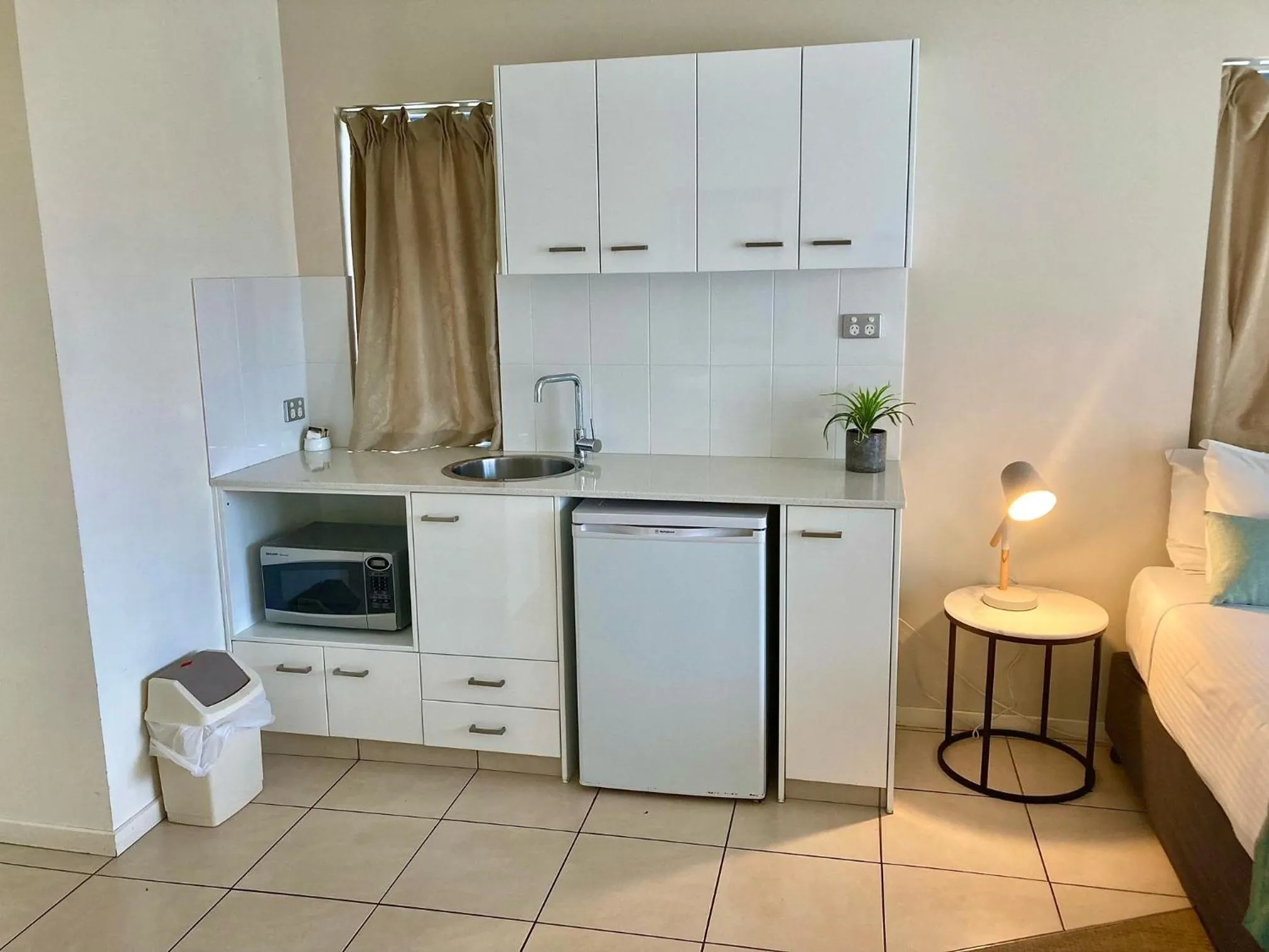 Kitchen or kitchenette in Ocean Views Resort Caloundra