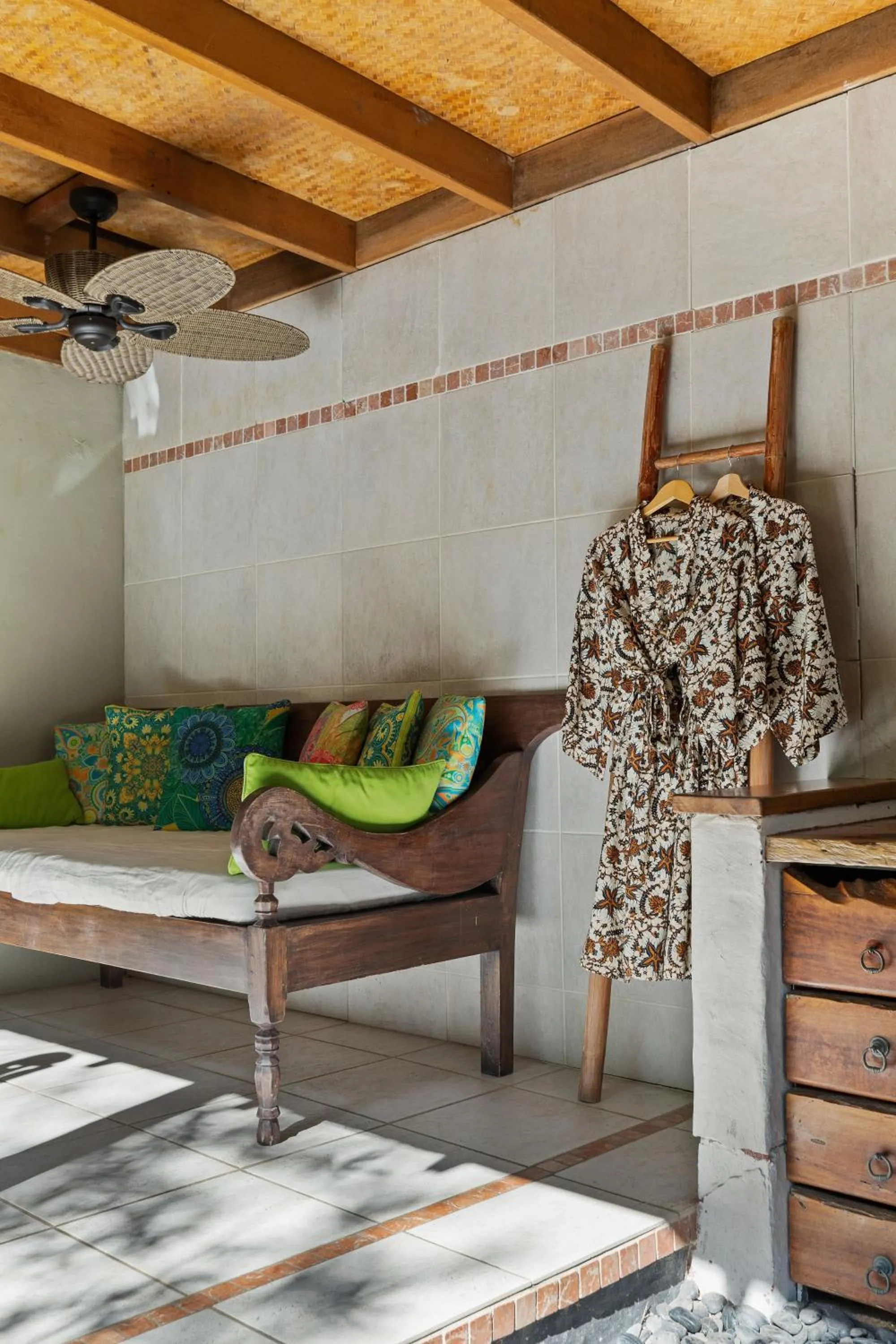 Seating area, Bed in Garden Burees