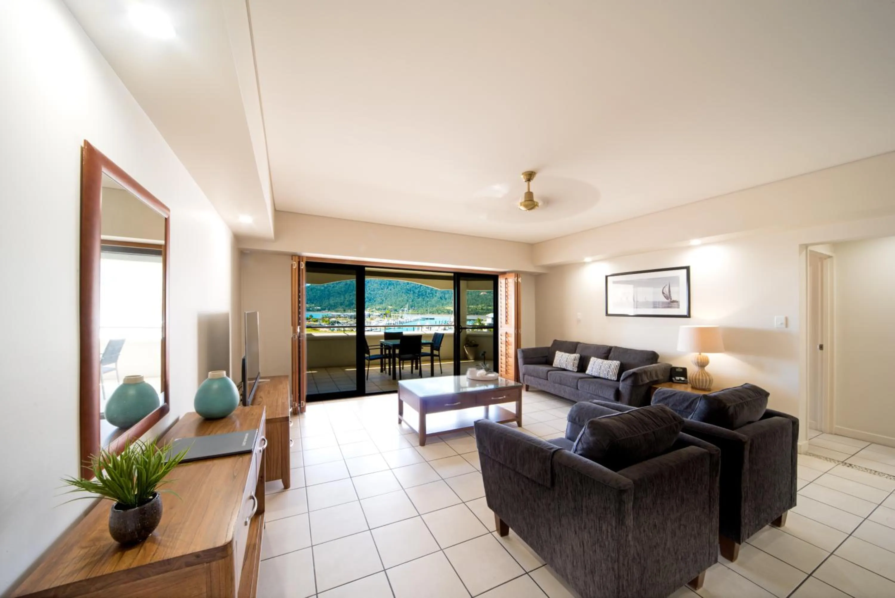 Living room in Portside Whitsunday Luxury Holiday Apartments