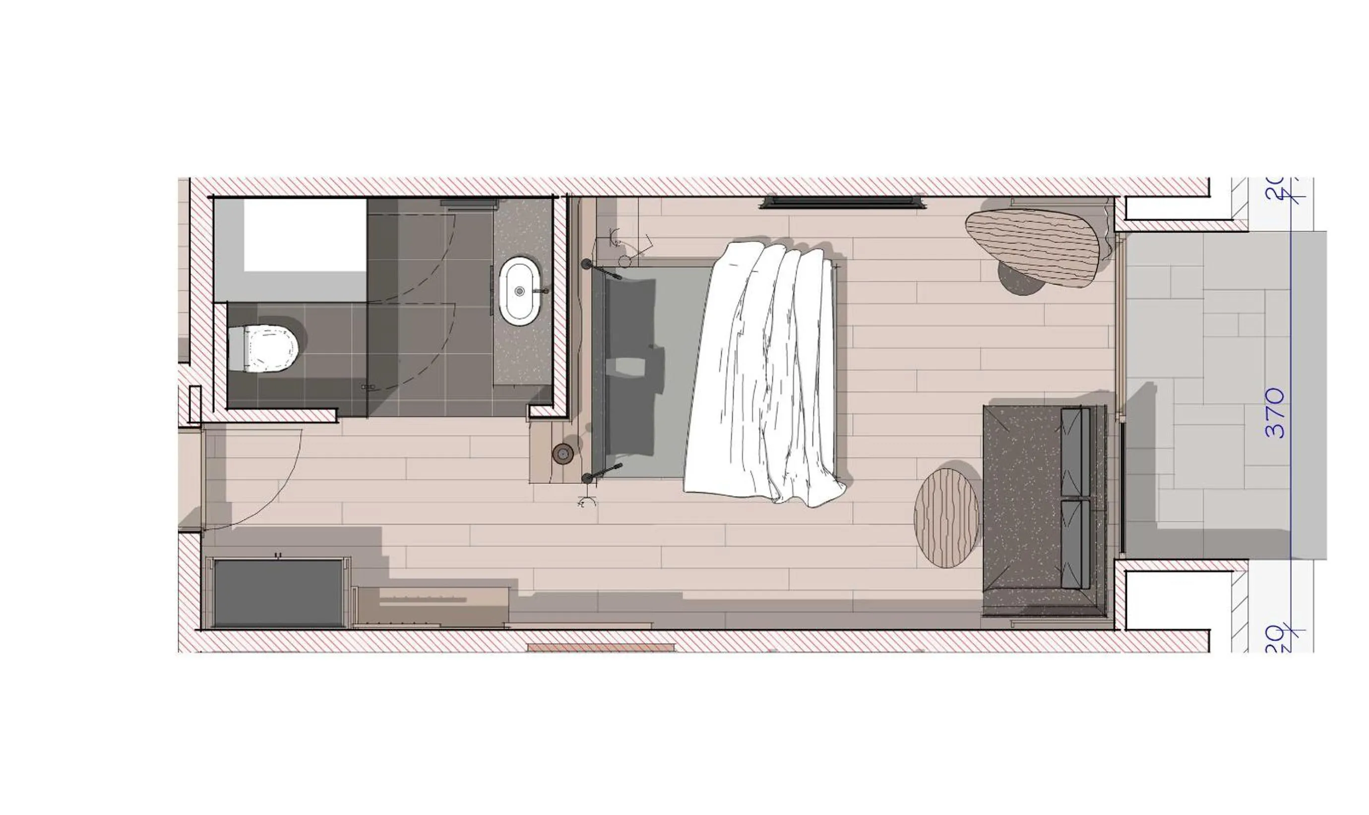 Photo of the whole room in Hotel Bergland