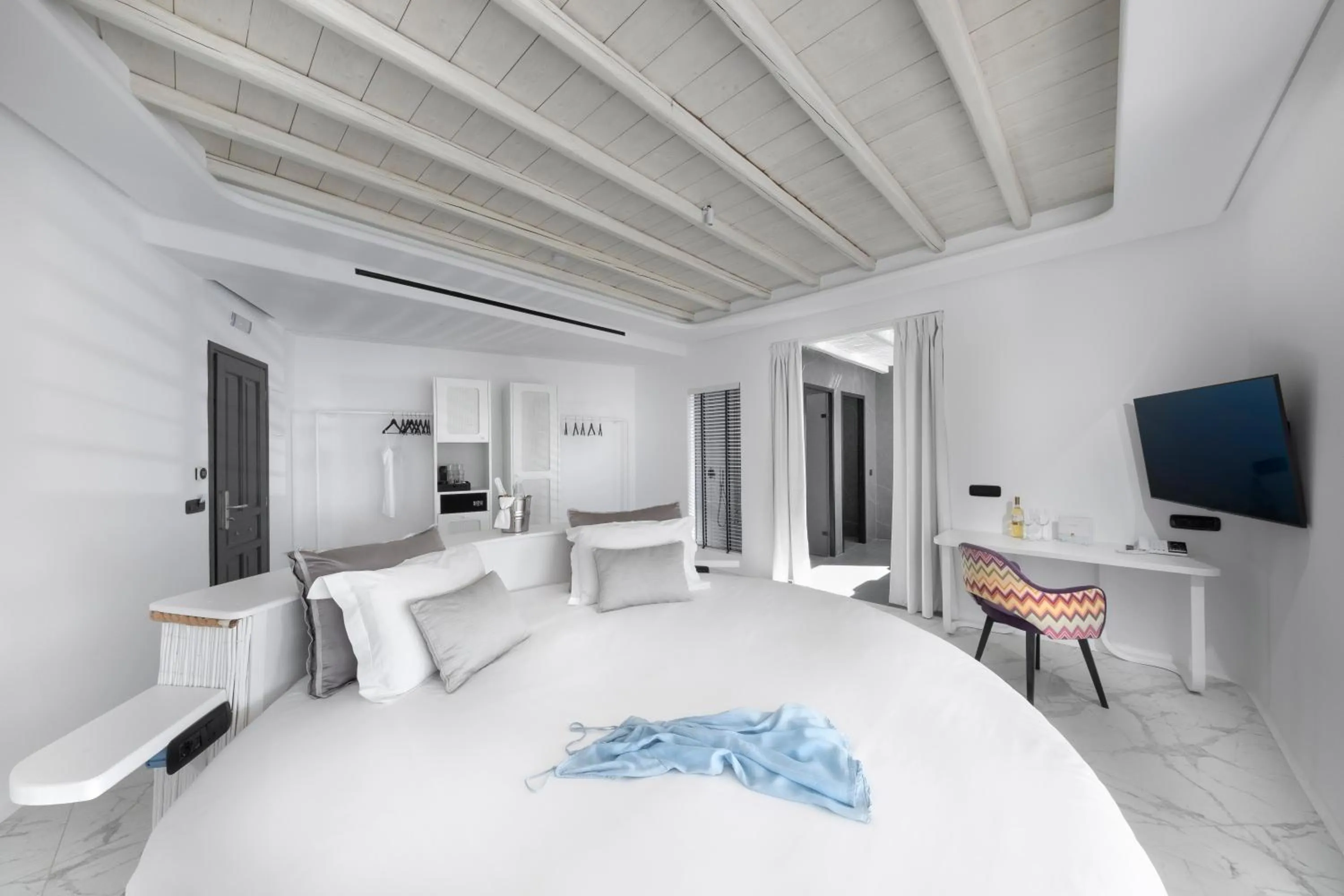 Bed in Deliades Hotel