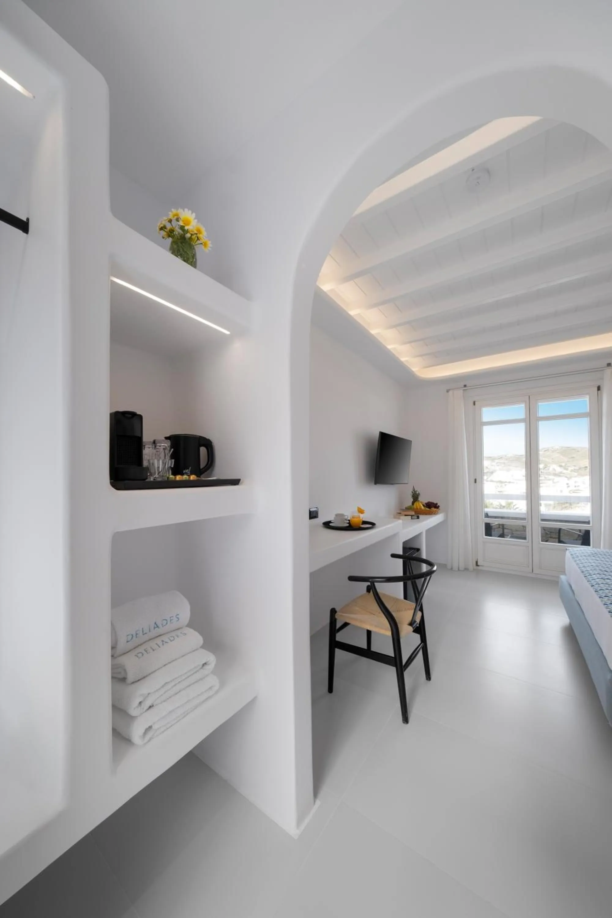 Bed in Deliades Hotel