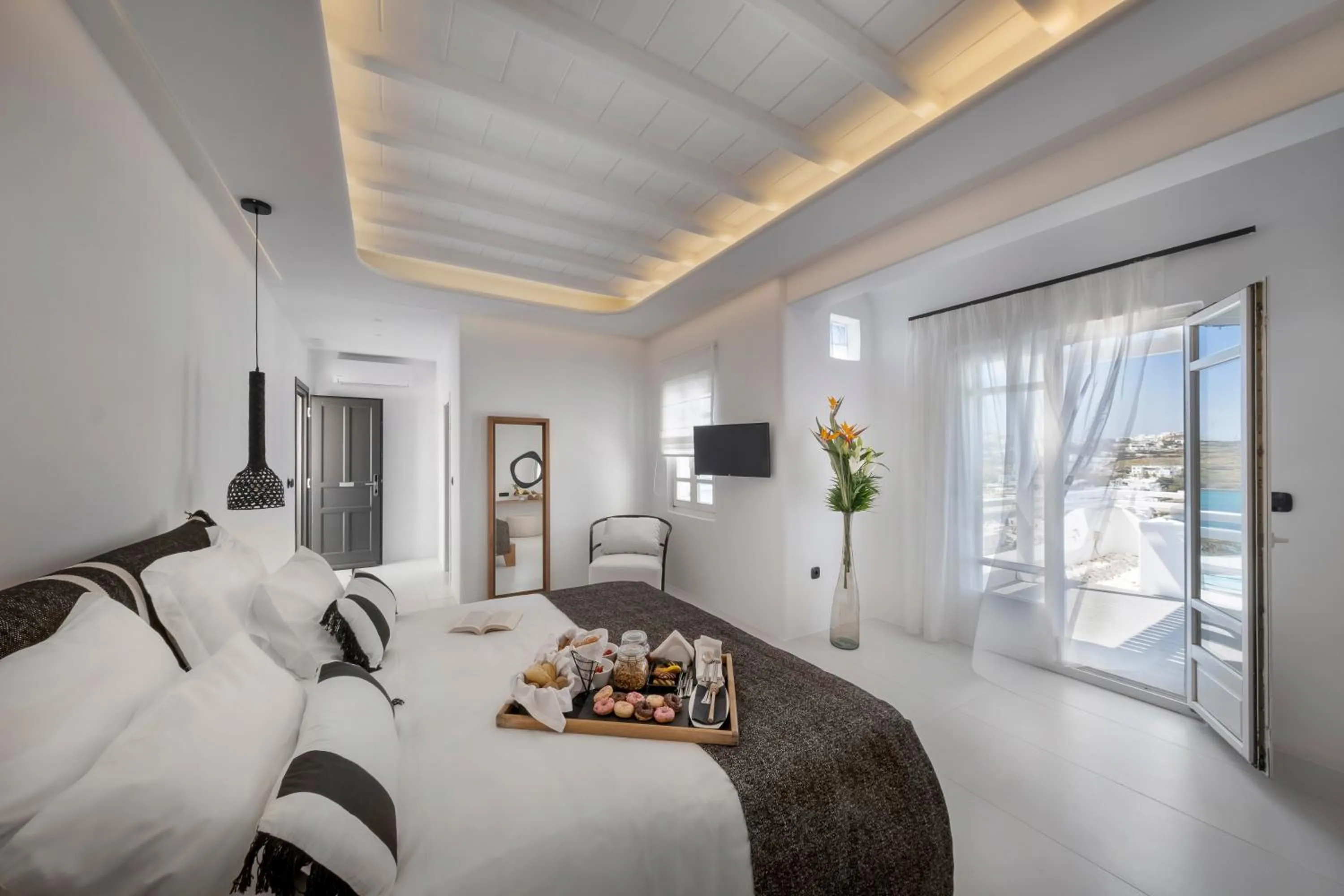 Bed in Deliades Hotel